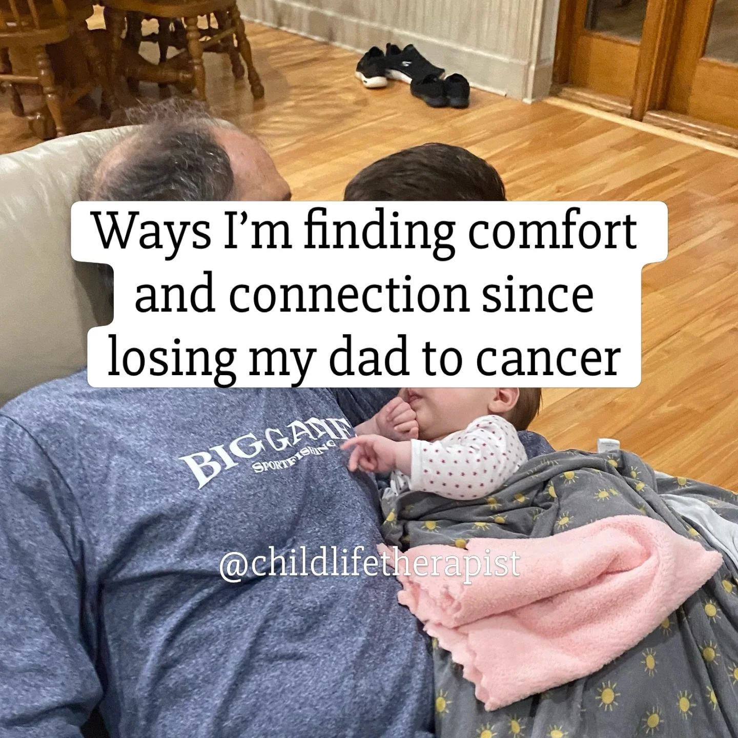 My dad died on April 28th. 

Most days feel kind of &lsquo;normal&rsquo; as I navigate parenting, work, and every day life. 

But every day has moments. Moments that are either extremely difficult or extremely meaningful. 

As a grief counselor, one 