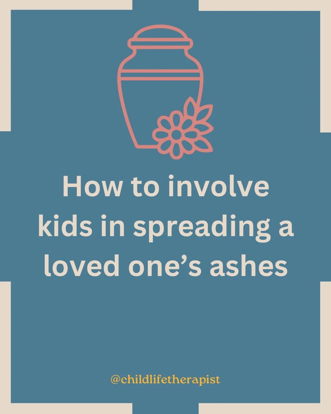In my work as a child life specialist and therapist, I help a lot of grieving families plan for spreading ashes. 

This past week, I had the experience of doing it with my own family. 

Everyone feels differently about spreading ashes and how one fee