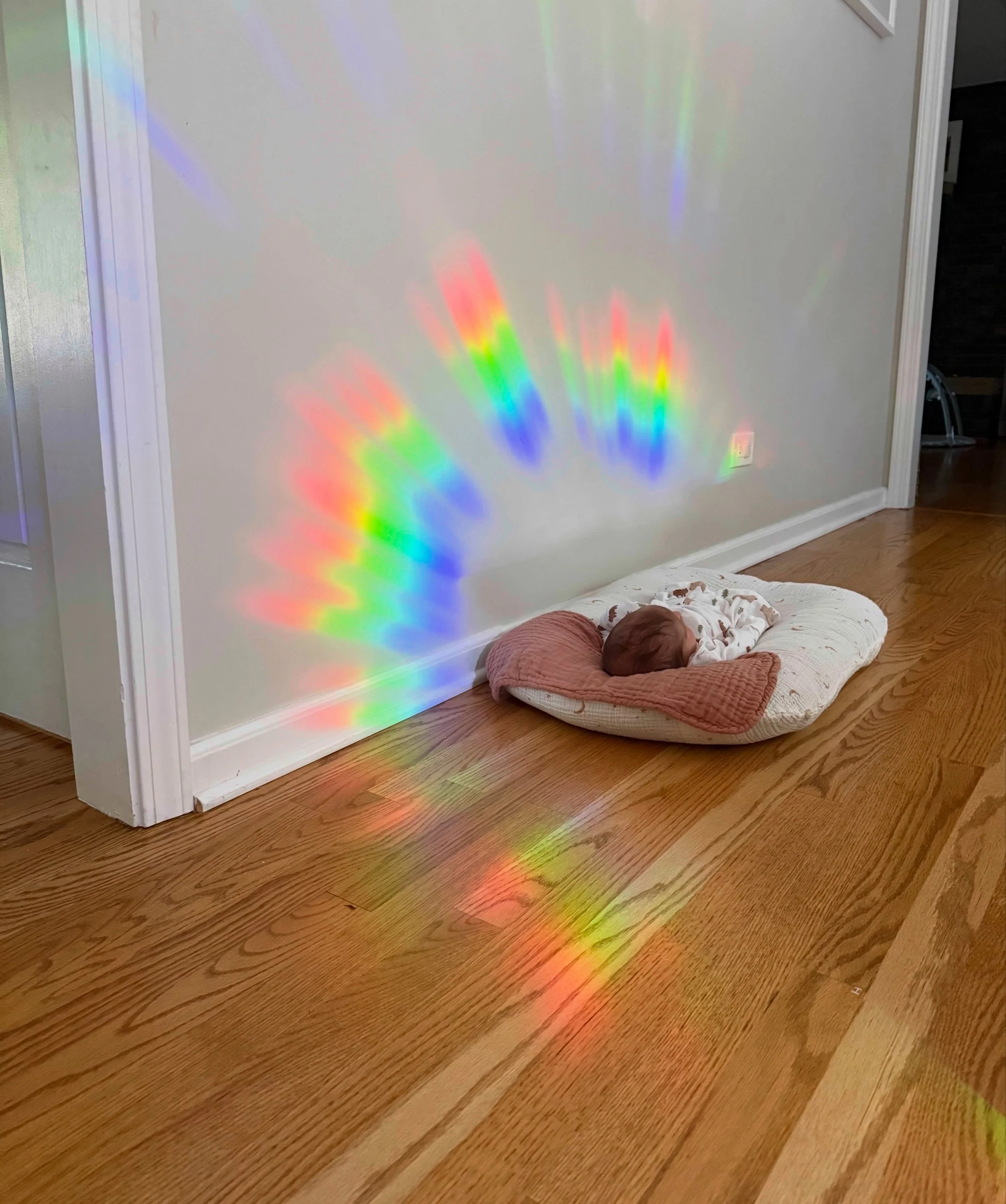 I turned around and our @doublerainbowproject was perfectly framing our new baby boy. 

I couldn&rsquo;t look away. It was as if my dad was saying, &ldquo;Hey Kels. I&rsquo;m here.&rdquo;

He gave me some advice about certain things. But mostly, he a