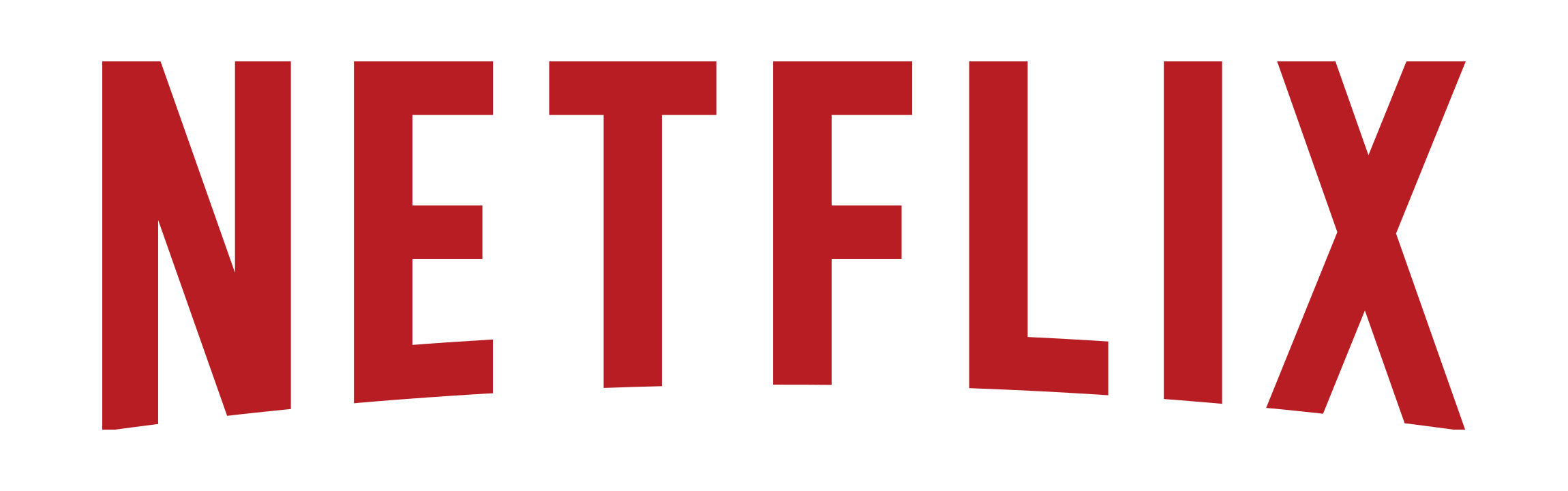 Netflix logo with red text on black background