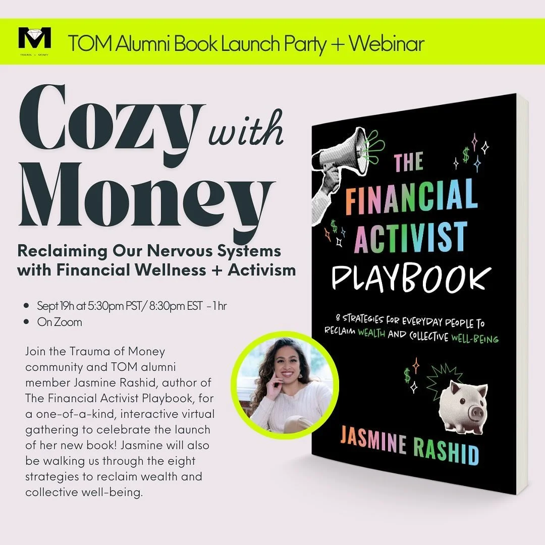 It&rsquo;s basically FALL and we&rsquo;re activating COZY MODE 🍵🧶🧖🏽&zwj;♀️

Join me and @traumaofmoney this Thursday for a virtual session on nourishing our nervous systems as a part of liberating finance. 💸

I wanna see yall on your lil zoom sc