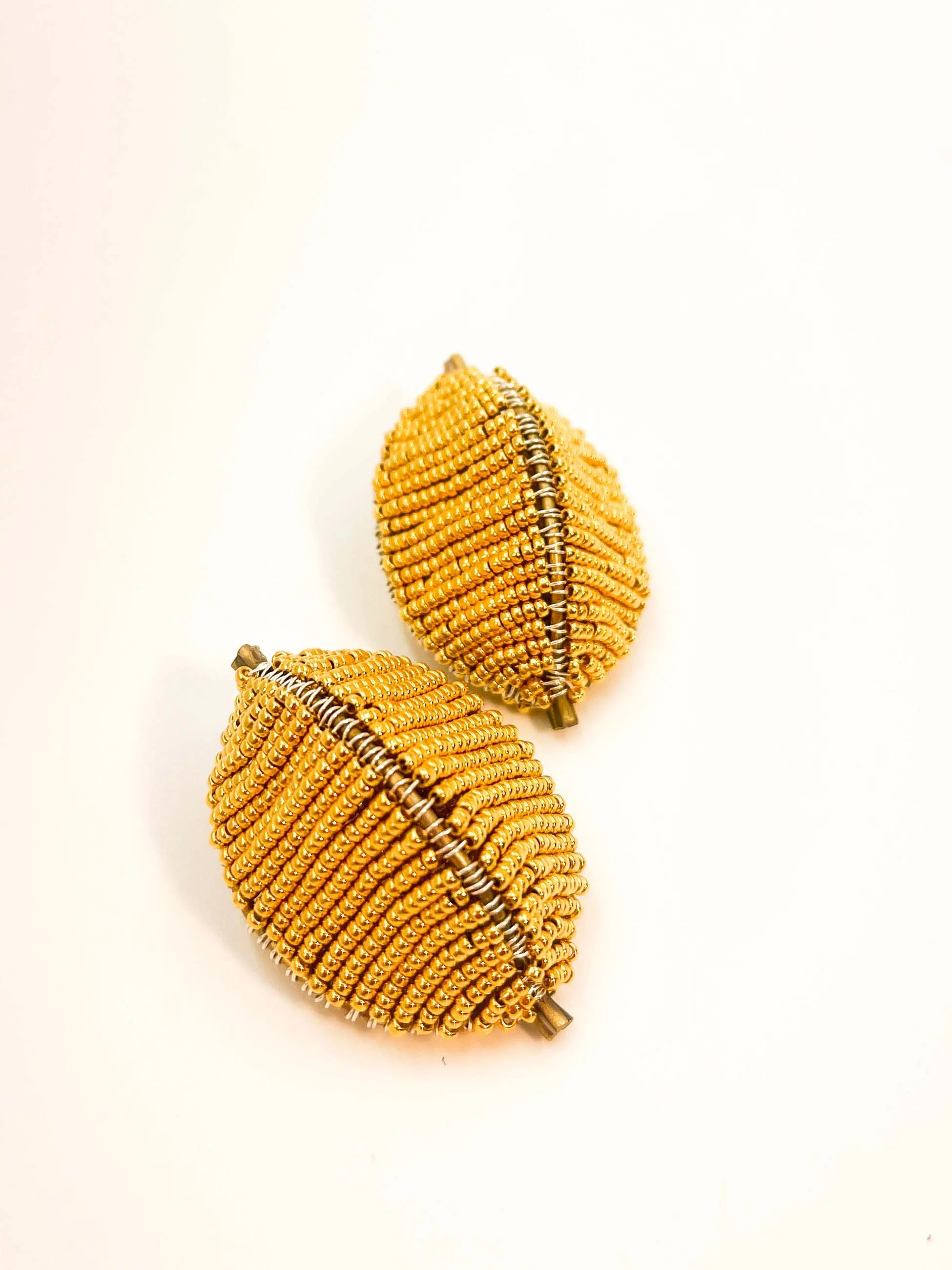 Gold Beaded Earrings
