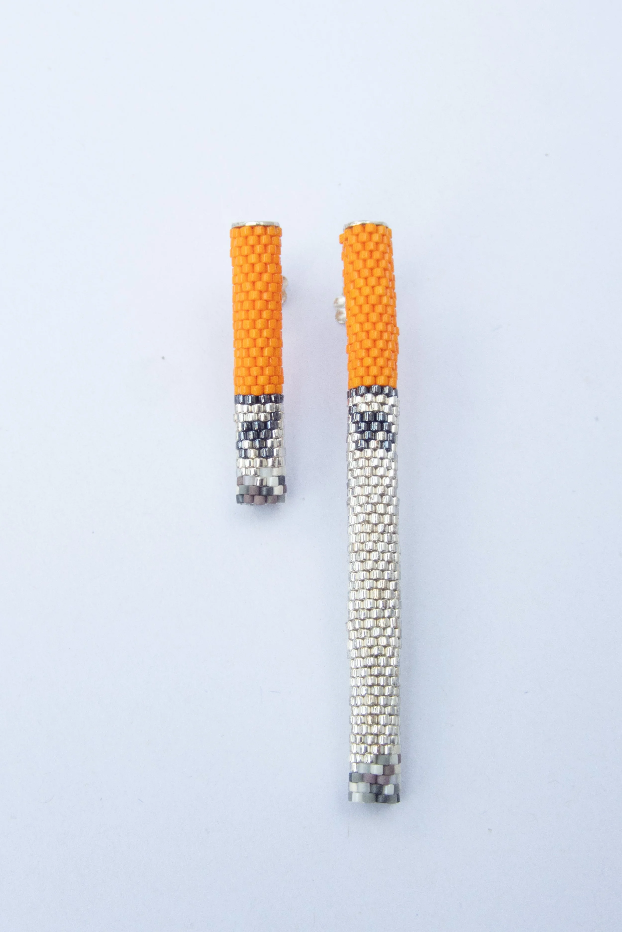 MIX MATCH: BEADED CIGARETTE EARRINGS