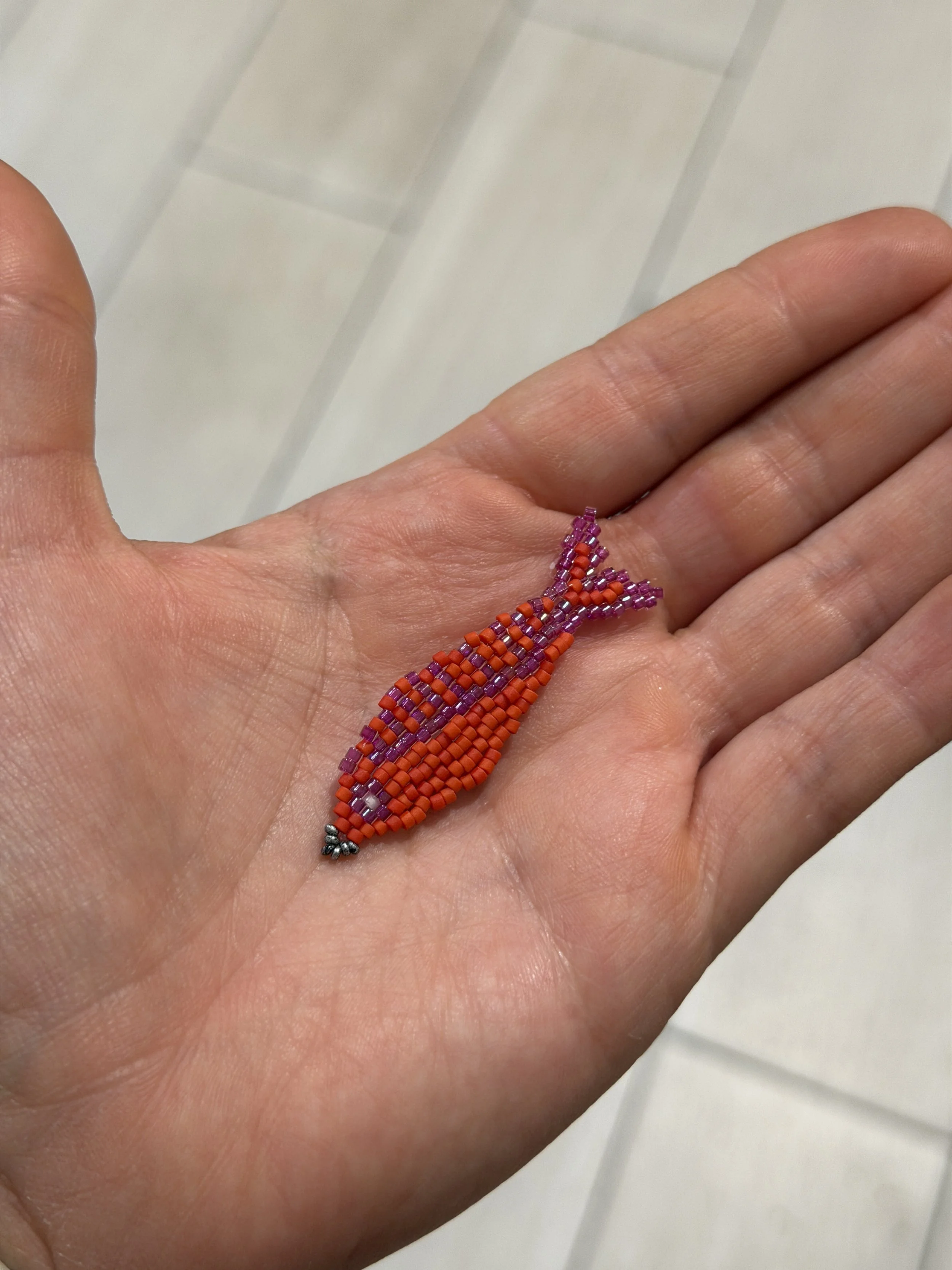 BEADING PATTERN FISH CHARM