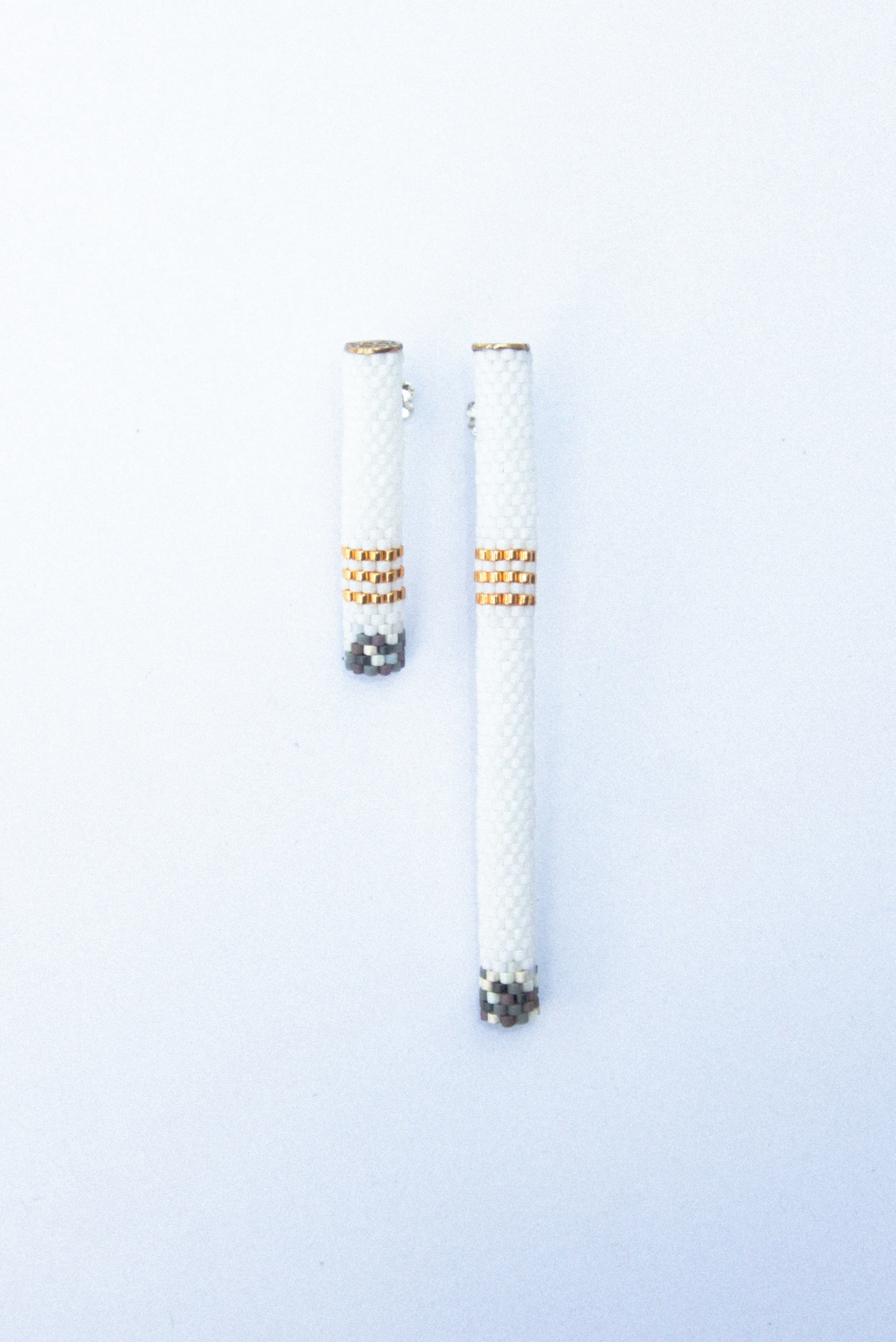 MIX MATCH: BEADED CIGARETTE EARRINGS