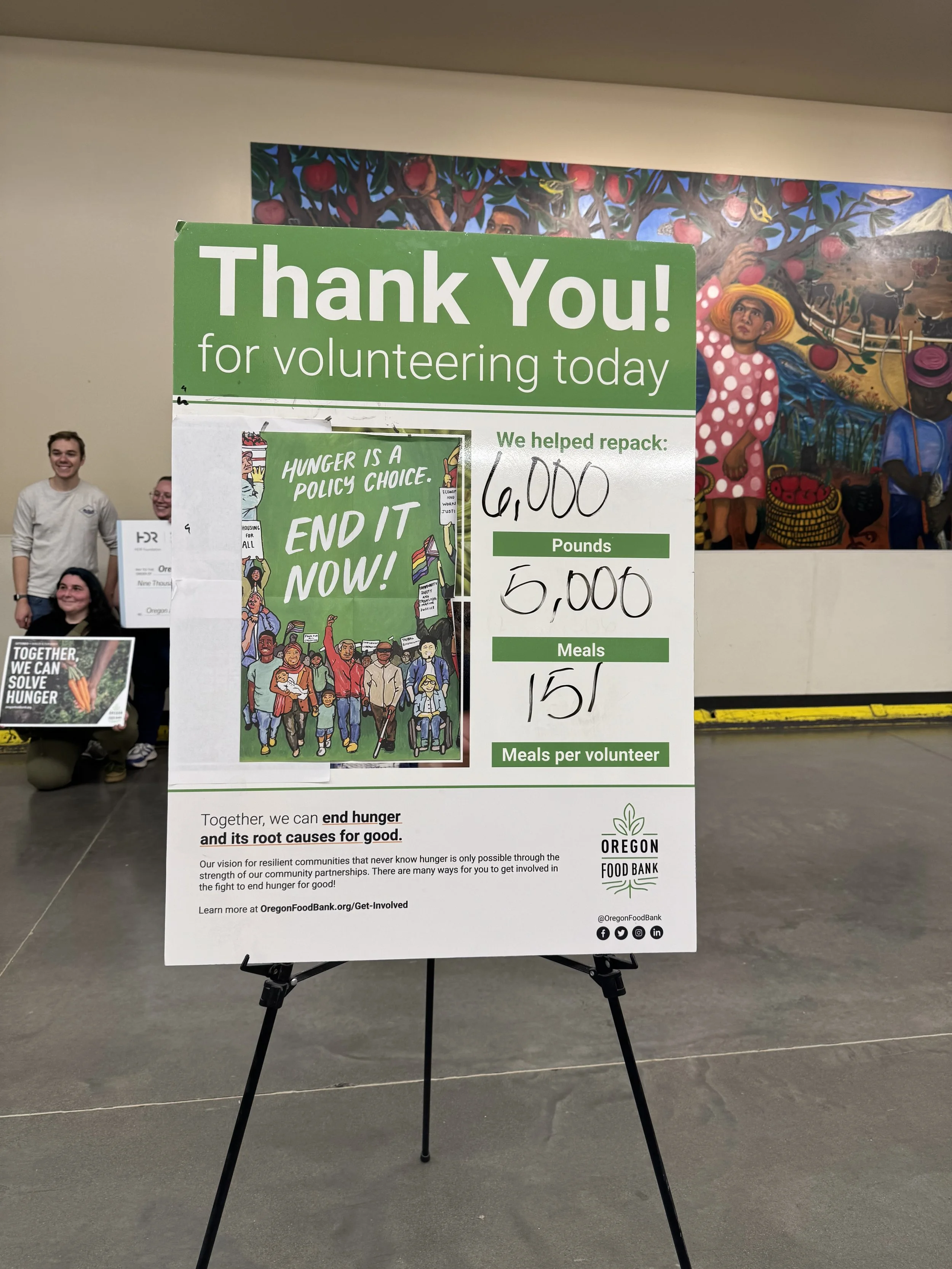 Volunteering with the Oregon Food Bank 