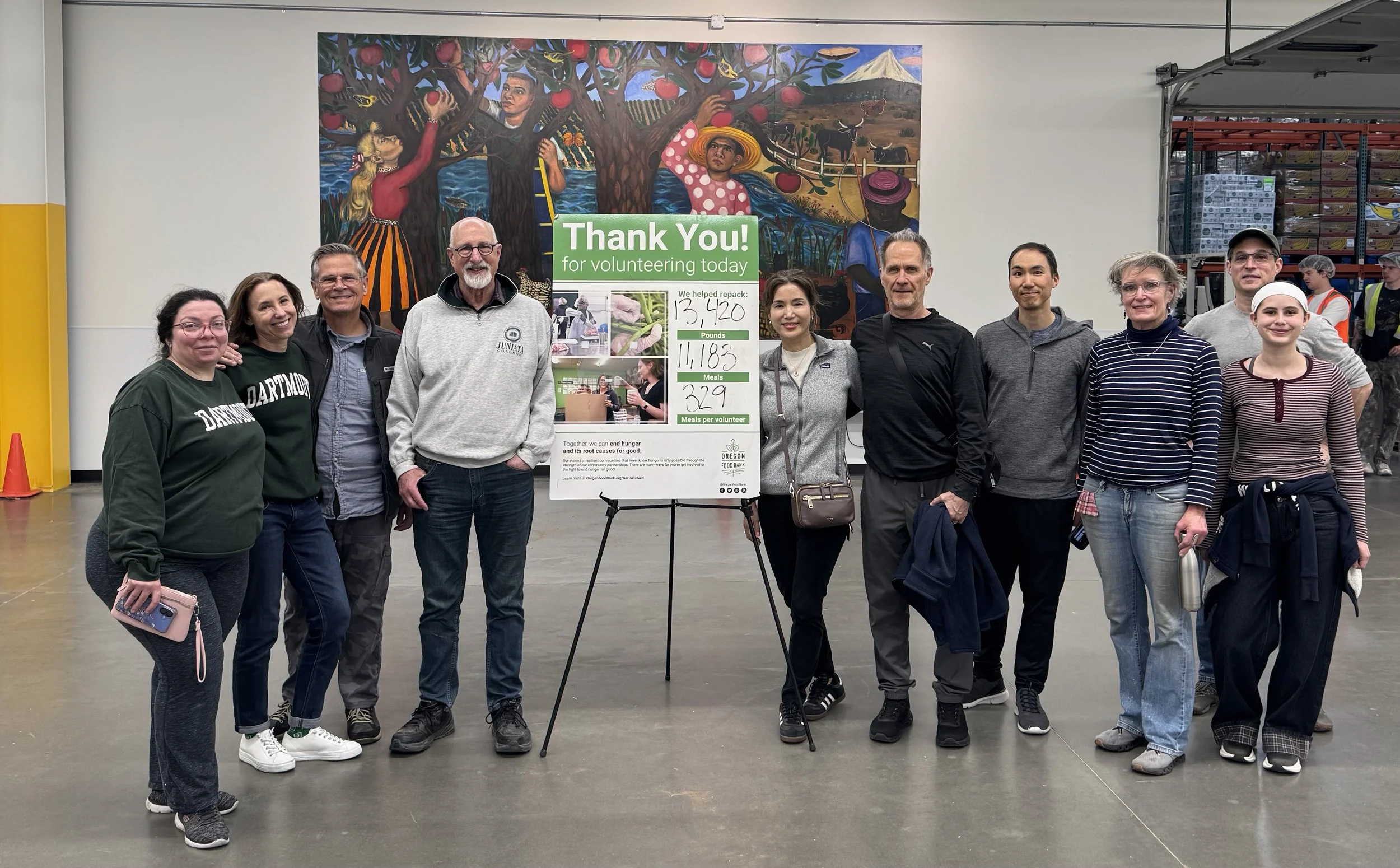 Volunteer event at the Oregon Food Bank