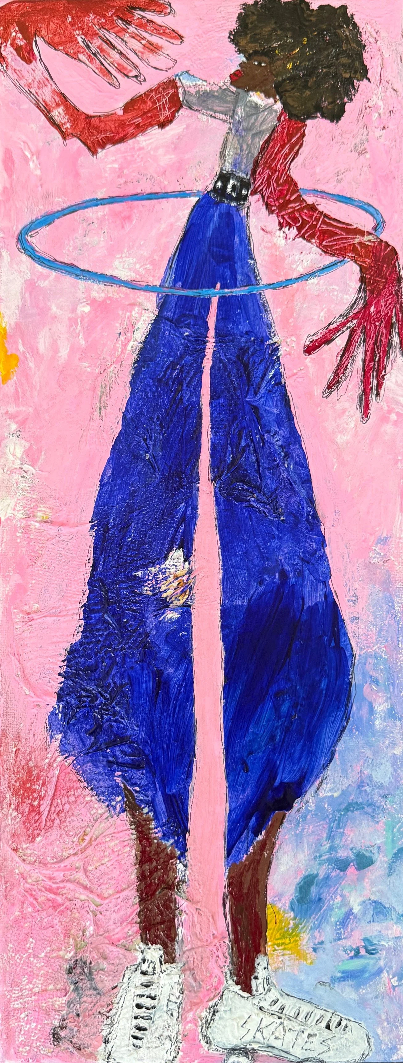 "Balance", 10in x 20in acrylic/mixed media on stretched canvas, 2026
