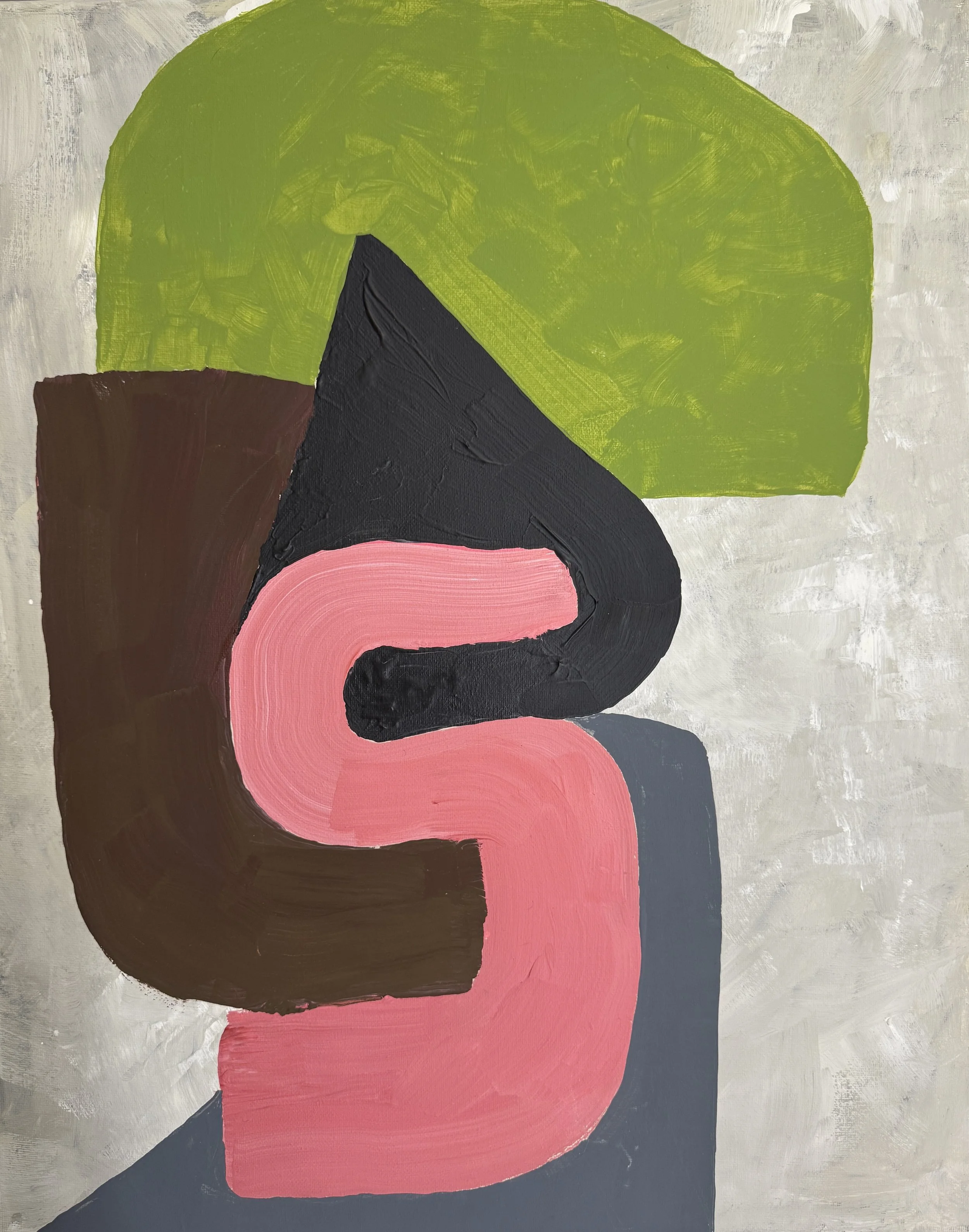 "Salve, Not Slave", 12n x 9in acrylic on stretched canvas panel, 2025