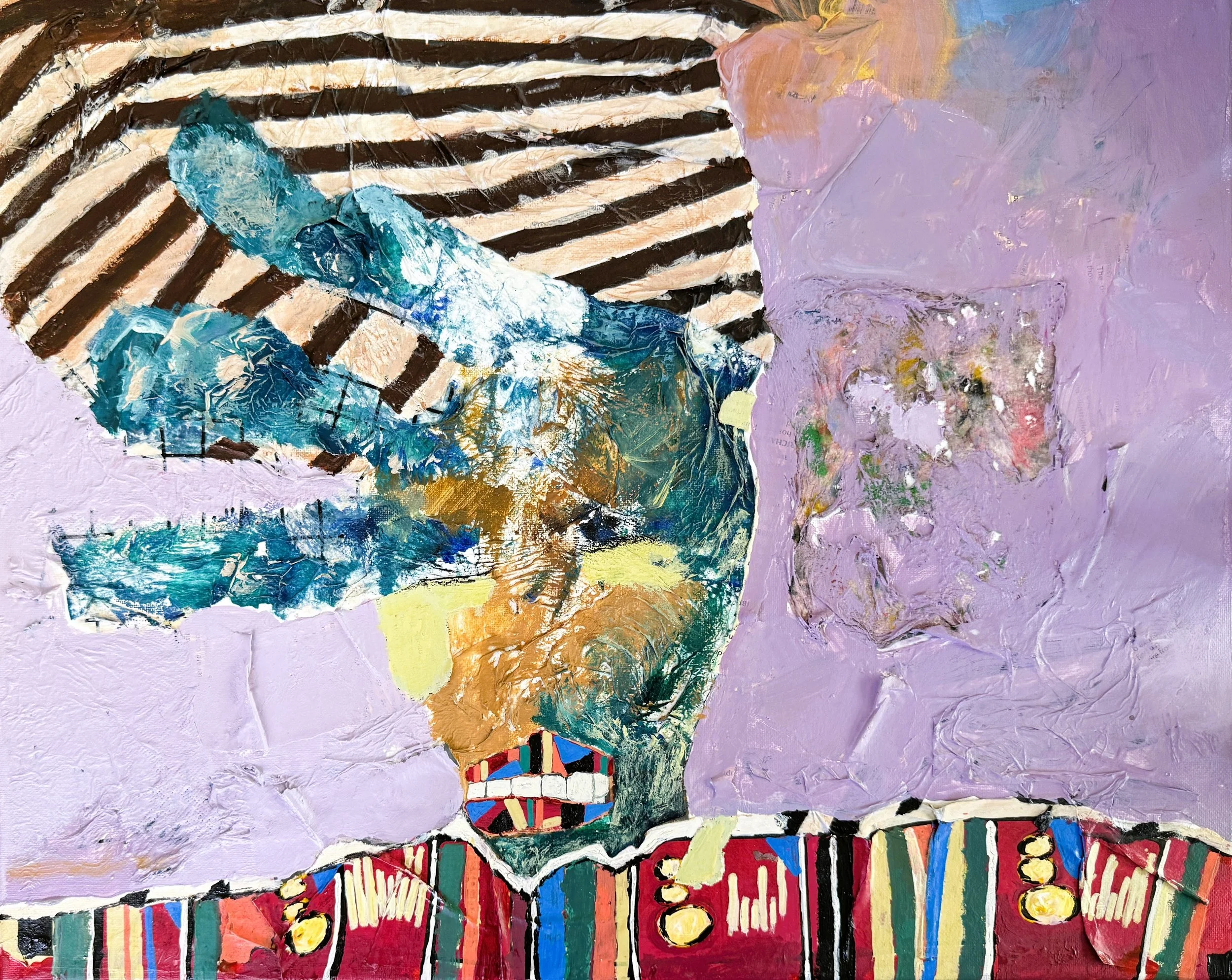 "Grit", 18in x 24in acrylic/mixed media on stretched canvas, 2026