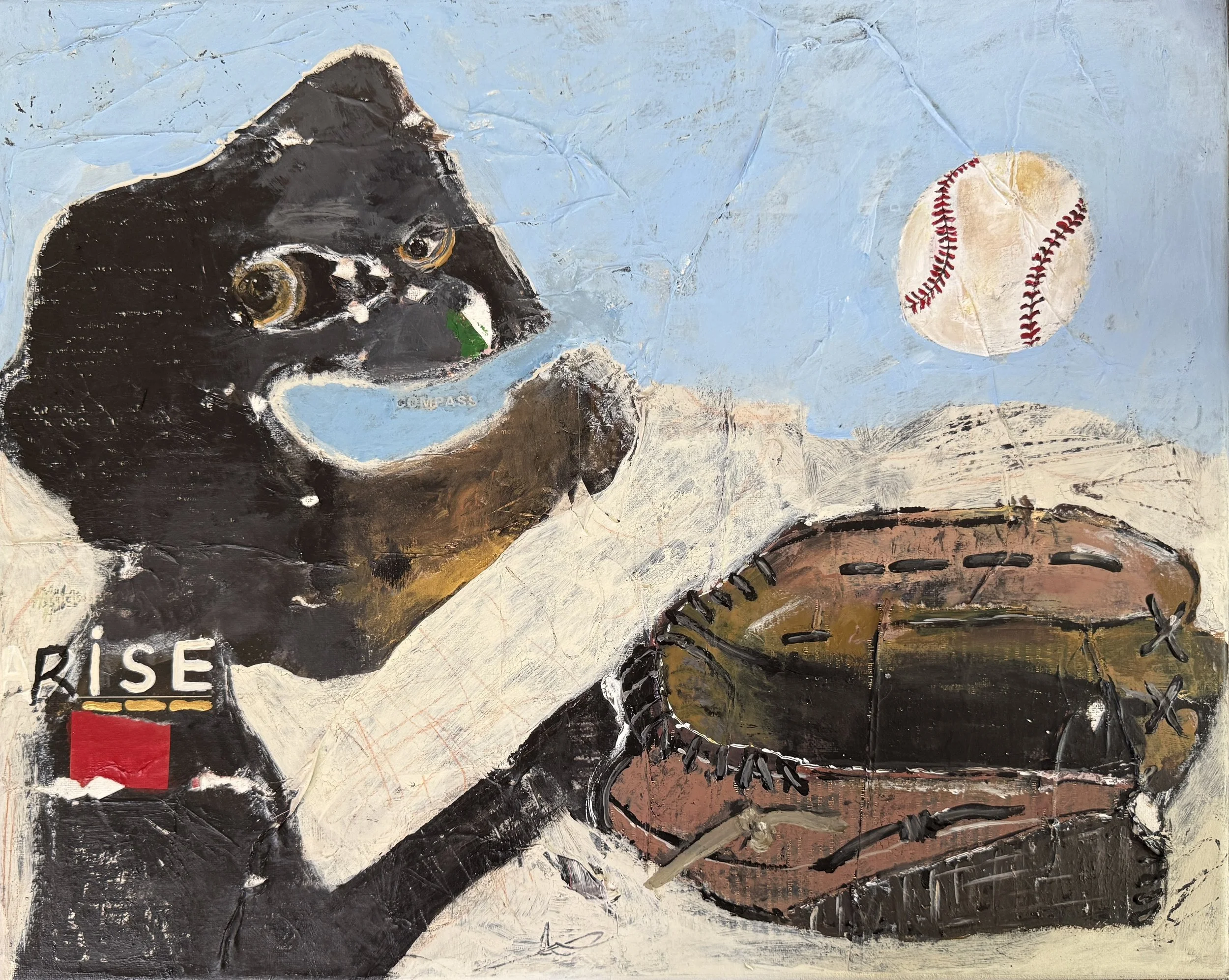 "Arise", 24in x 18in acrylic/mixed media on stretched canvas, 2026