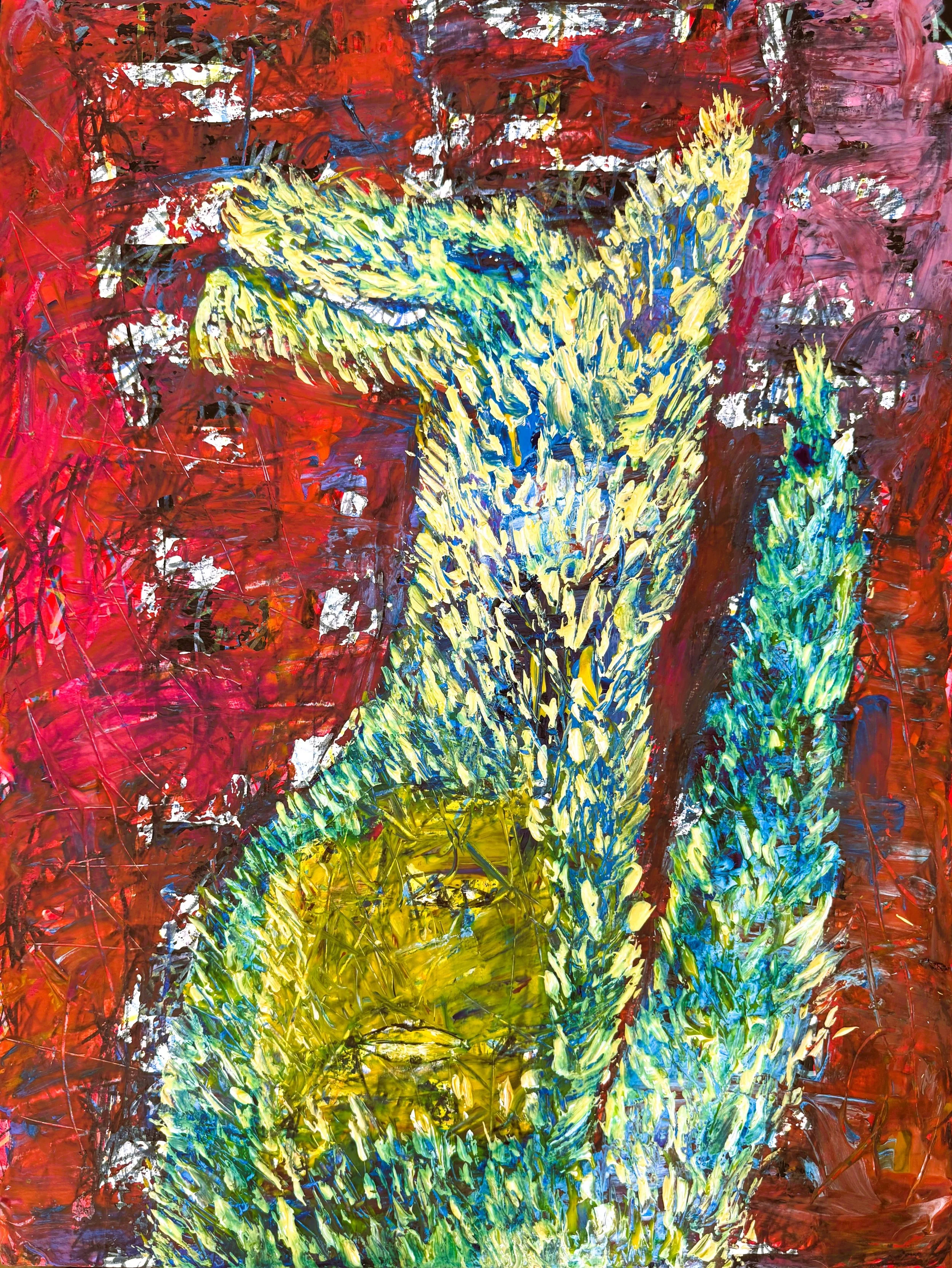 "Heart Of Dog", 18in x 24in acrylic 140lb W/C paper, 2026
