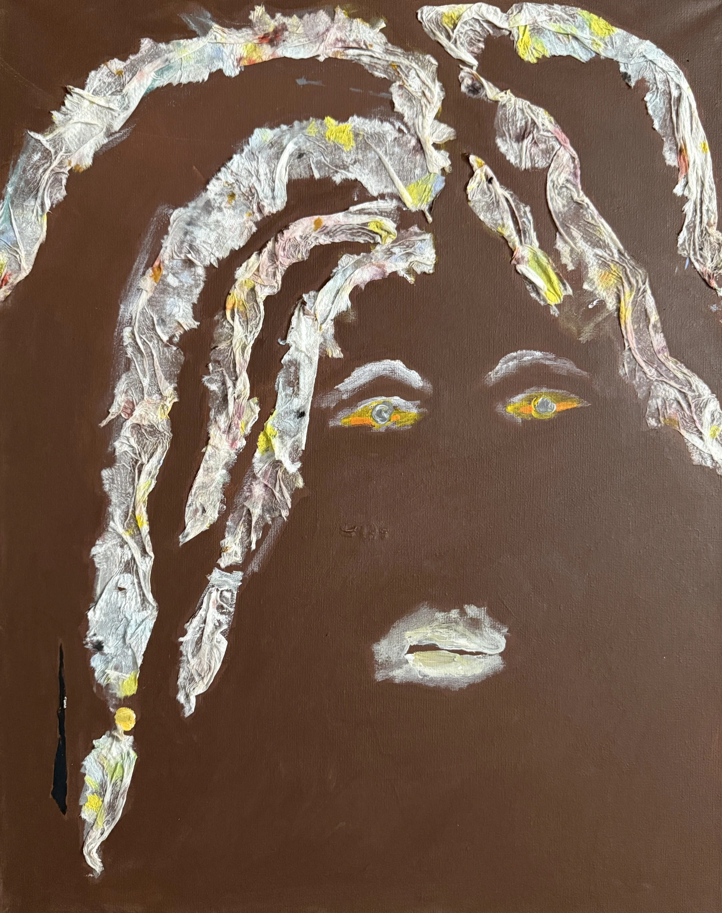 "Brown", 9in x 12in acrylic/mixed media on stretched canvas, 2025