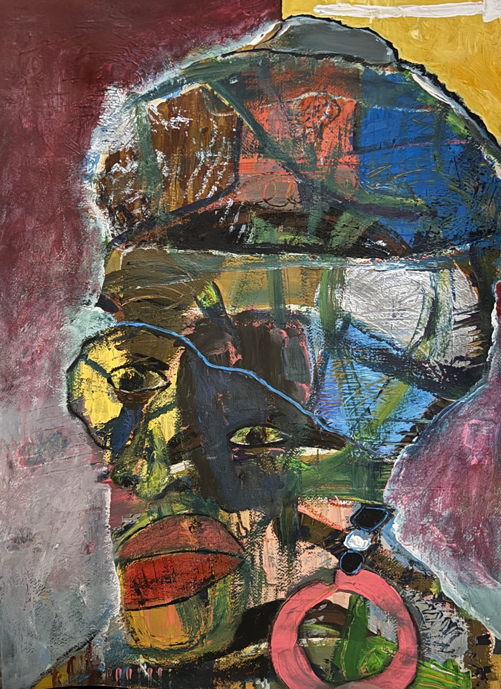"Aintee Gladys", 18in x 24in acrylic on 140lb W/C paper, 2025