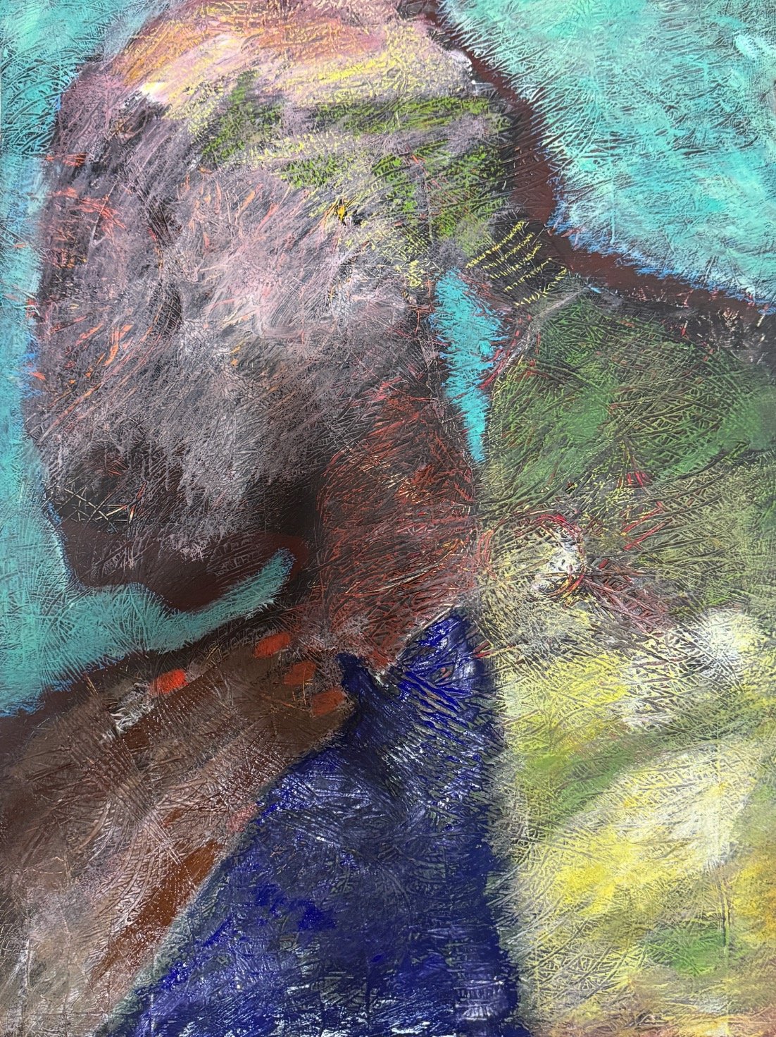 "At Peace", 18in x 24in acrylic 140lb W/C paper, 2026