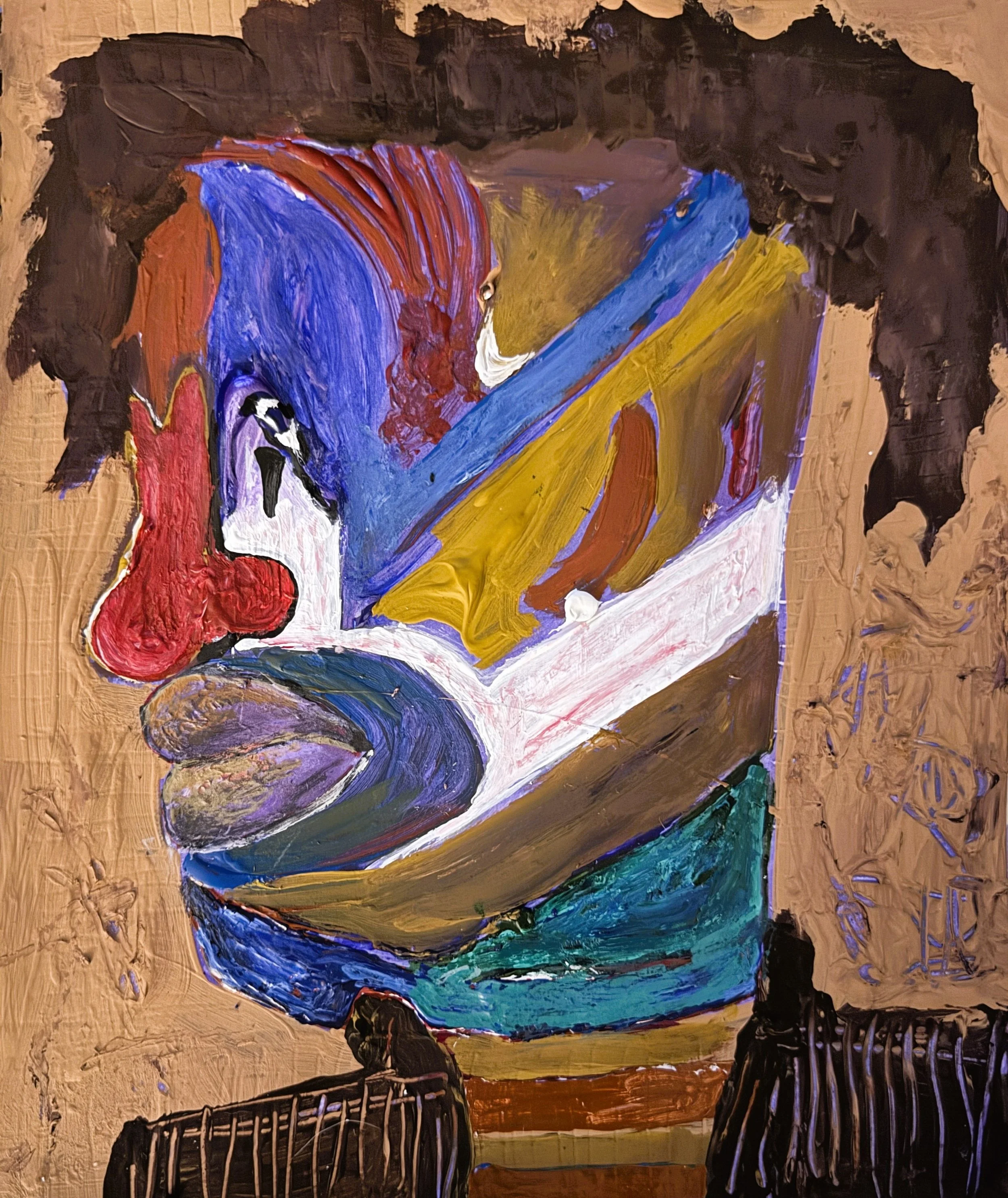 "One Tear", 8in x 10in acrylic/mixed media on 120lb W/C paper, 2026