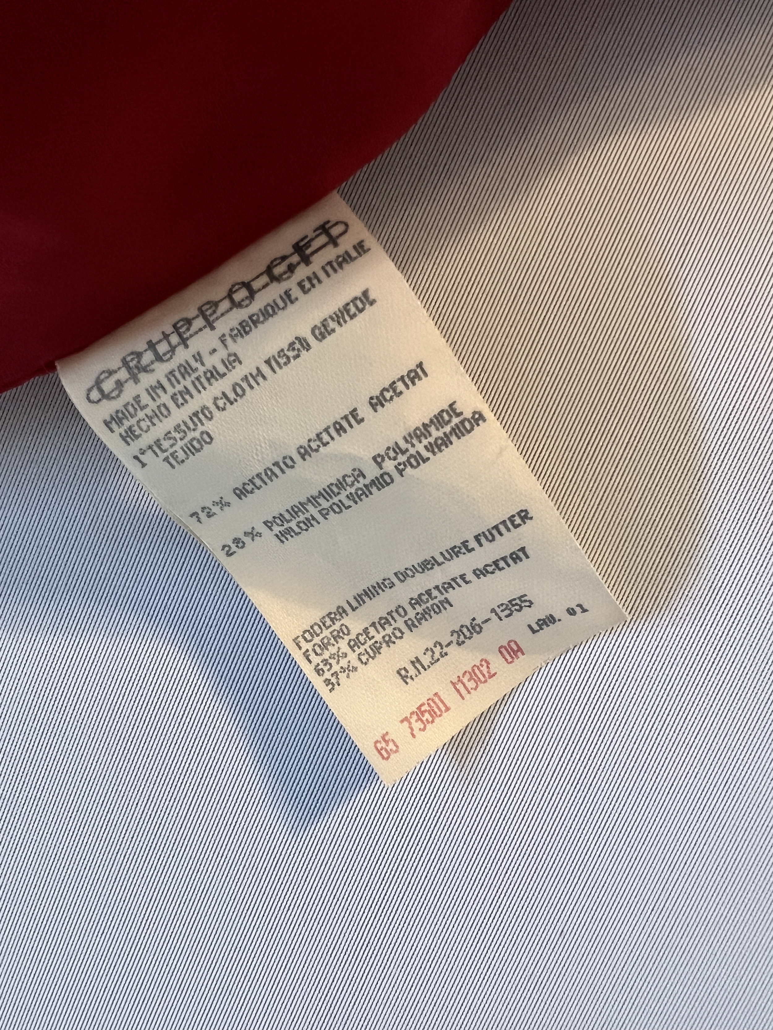 STATE OF CLAUDE MONTANA RED BUCKLE DRESS COMPOSITION LABEL.png