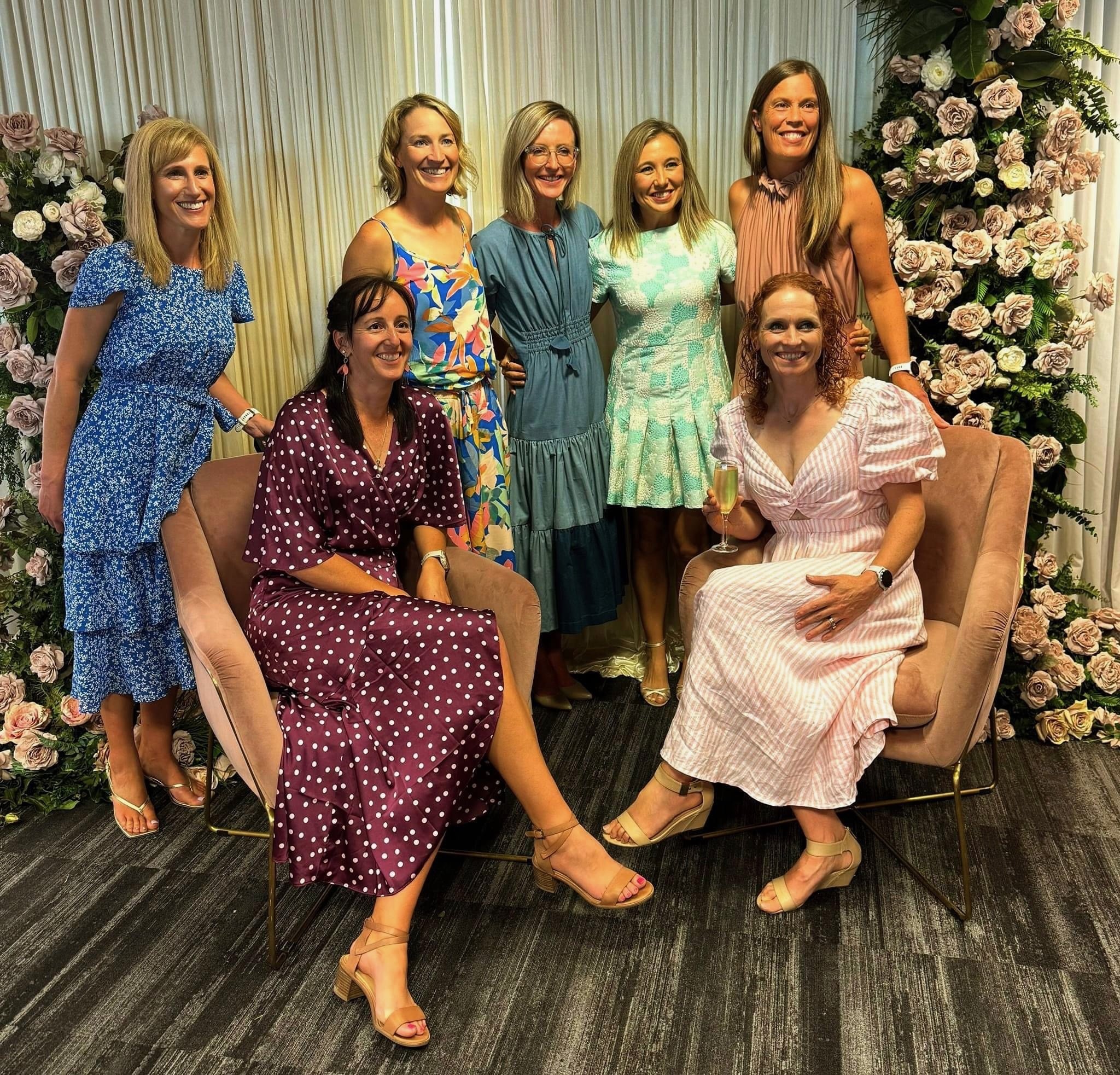 Dressing it up with a bunch of wonderful women