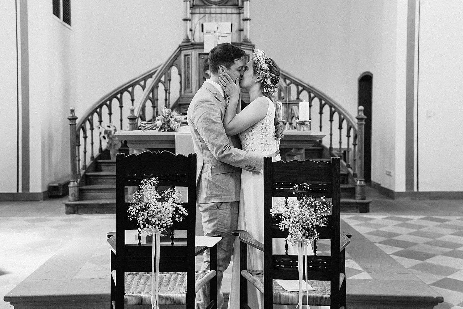 Brautkuss Brautpaar Wachenheim Weinstraße