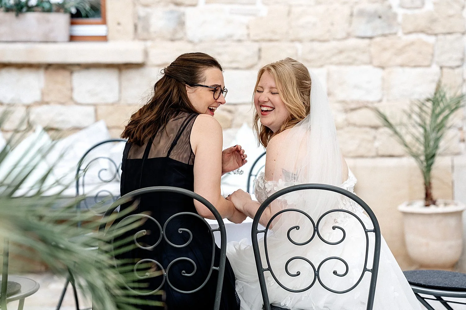 Abendstimmung im Innenhof, Weingut am Maxbrunnen