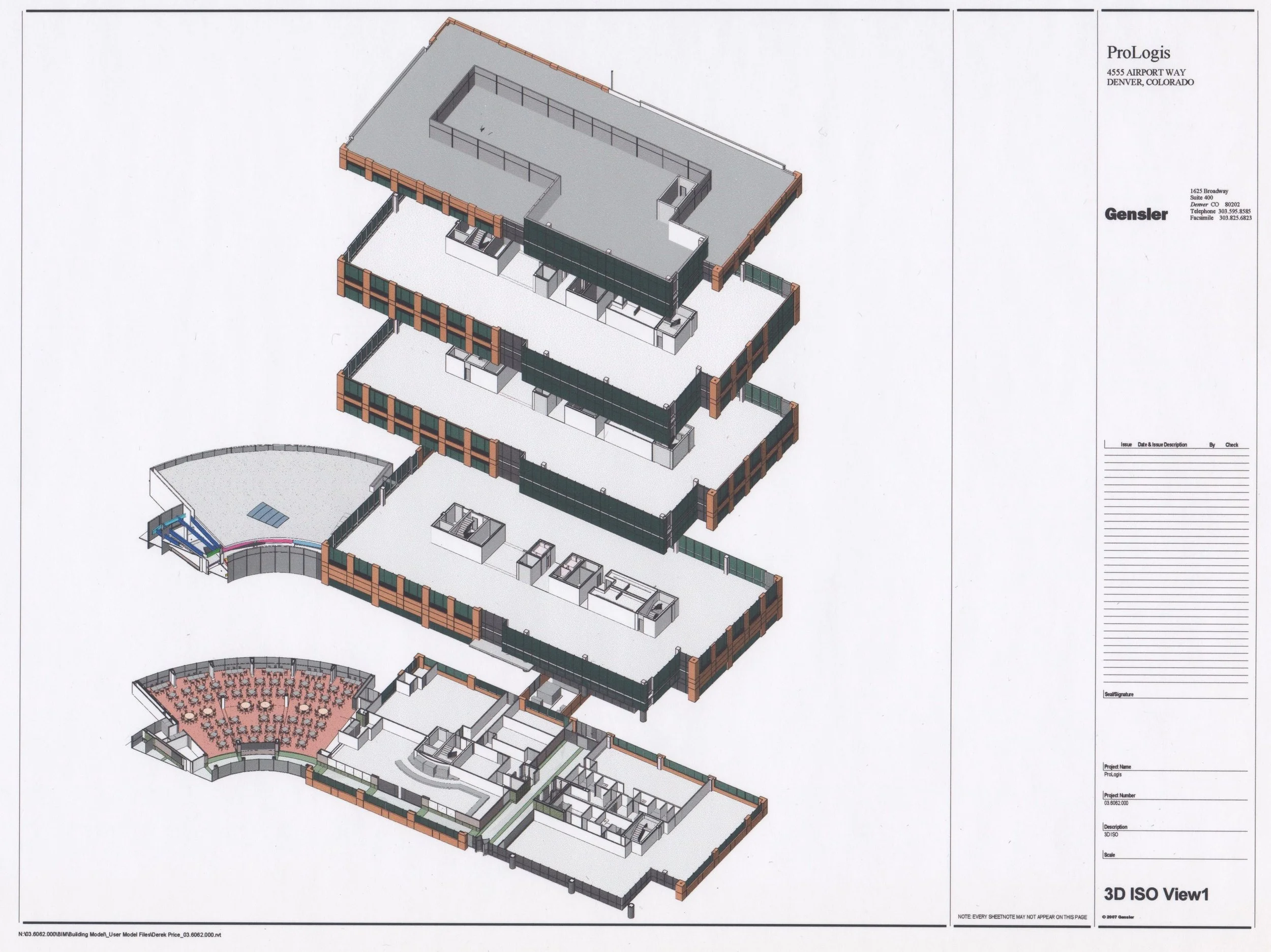 Prologis - Office - Gensler -phase II of the office expansion including a large cafeteria and activity area. Role: assisted in the design and documentation.