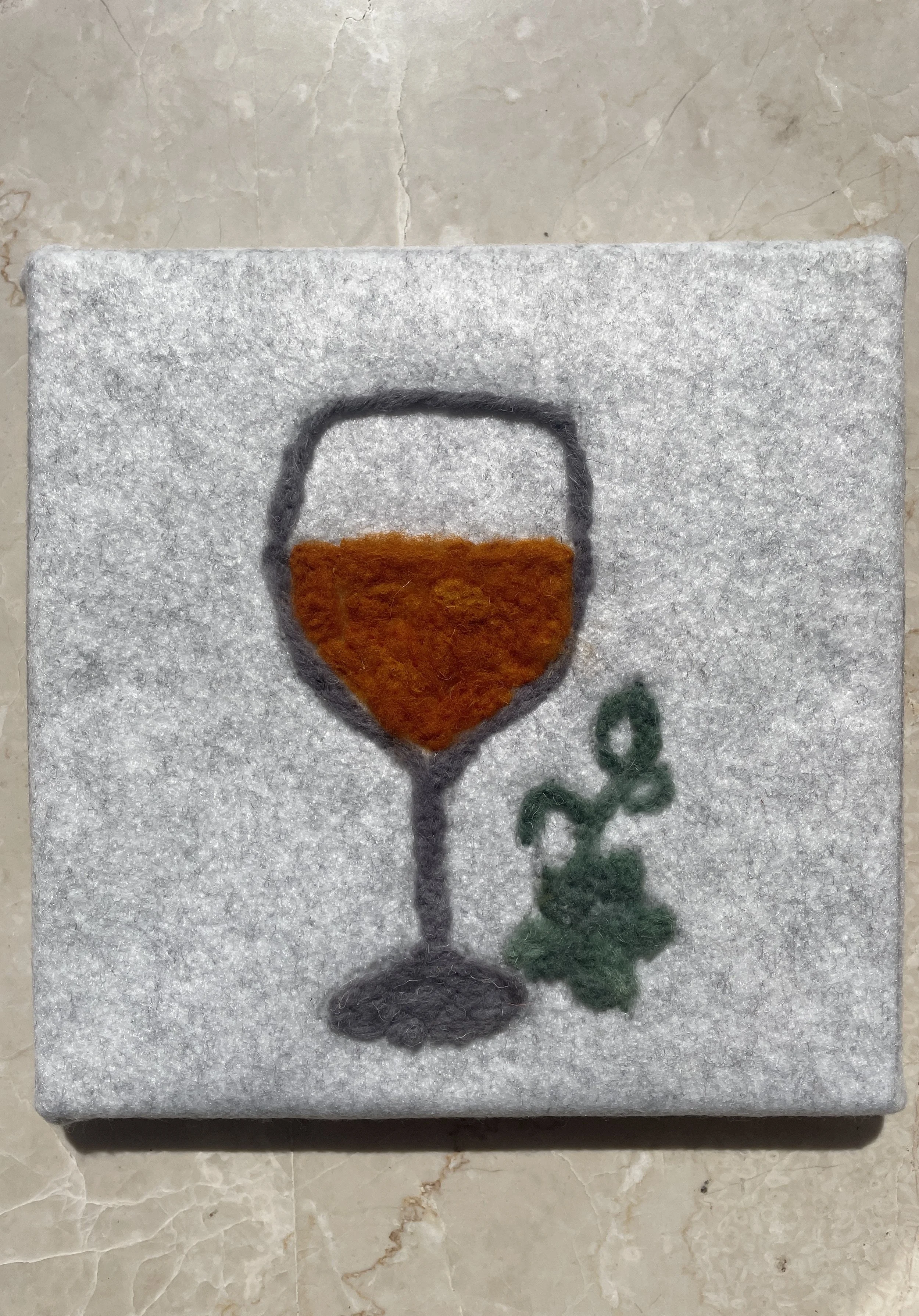 Wine glass and vine