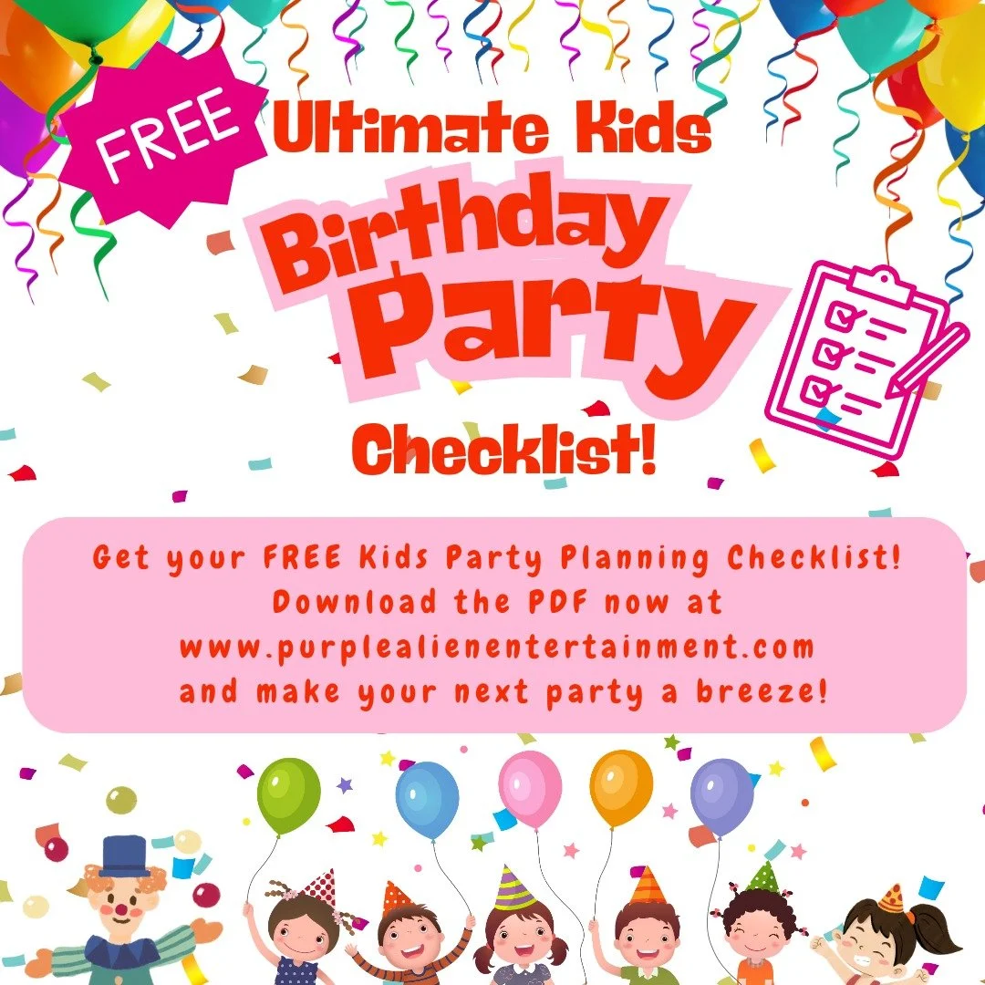 🎉 Planning a kids' birthday party? We've got you covered! 🎈 Check out our FREE Kids Party Planning Checklist to make sure every detail is perfect, from choosing a theme to sending out invitations. 🧁🎉

Want to make the party even more magical? 🎨✨