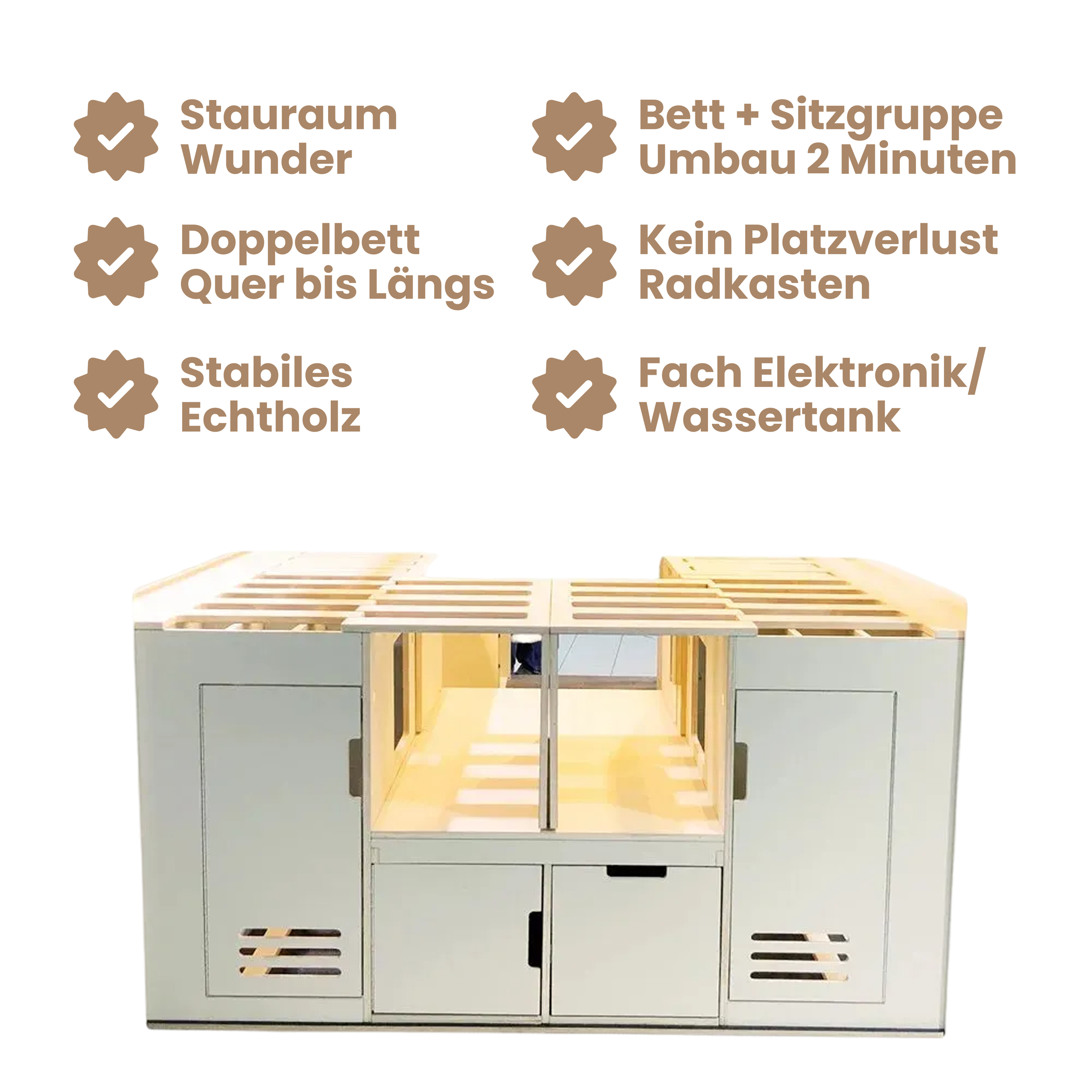 Schlaf- & Sitzgruppe mit Tisch