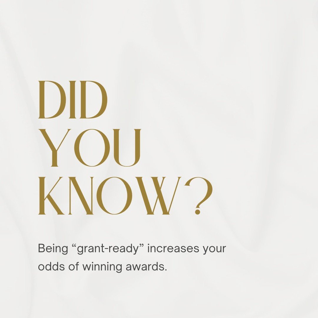 Nonprofits that apply to grants before they are &ldquo;grant-ready&rdquo; can waste valuable time, energy, and resources. 

But what does it look like to be &ldquo;grant-ready?&rdquo;

- Having 501c3 status and core financial documents &ndash; like b