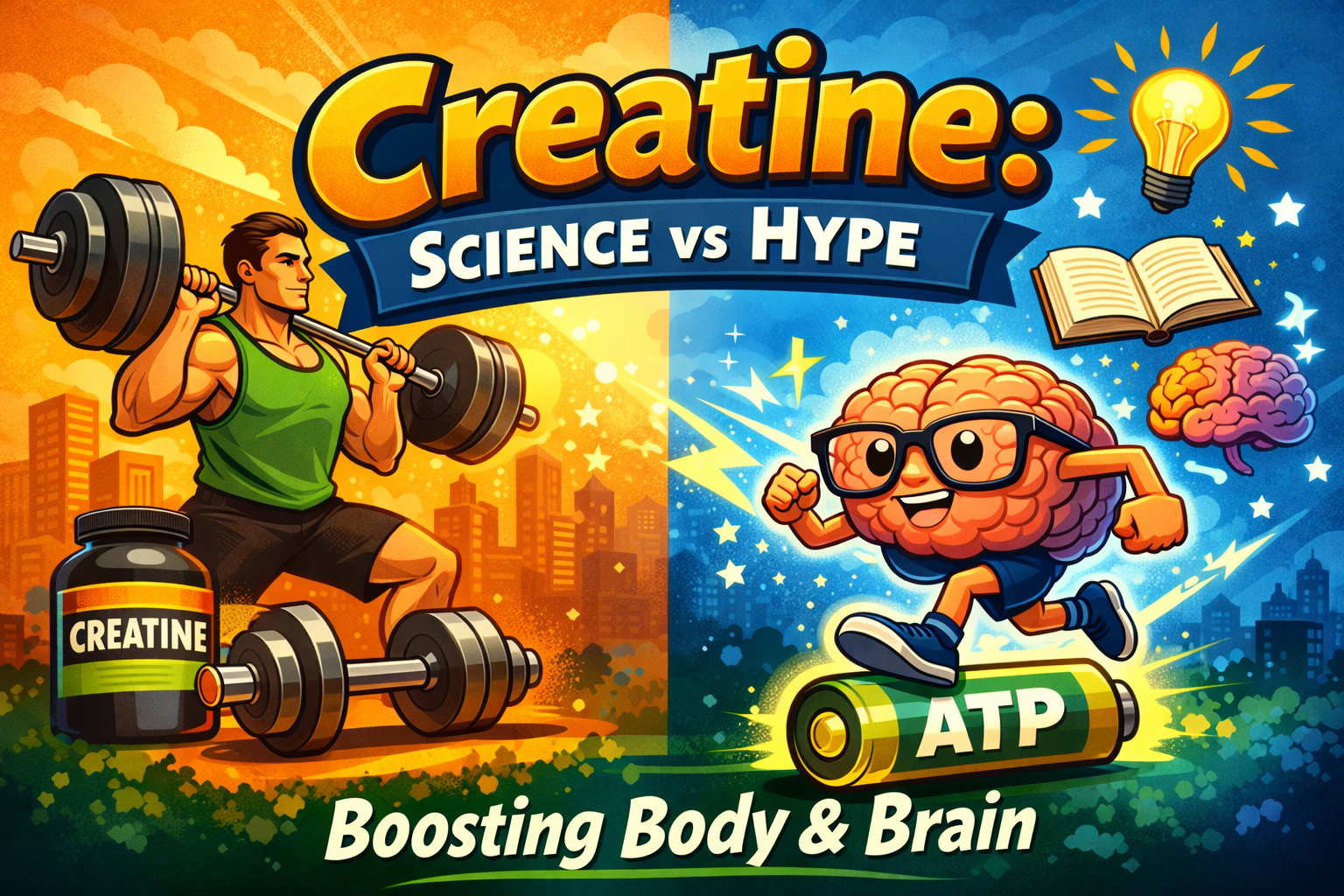 Creatine, science vs hype (for health, performance, and brain energy)