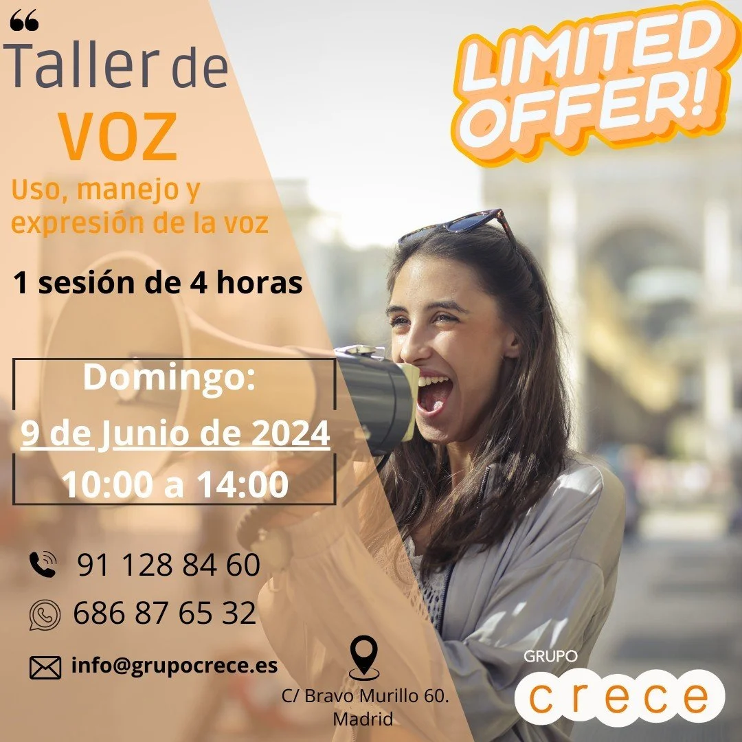 🎤 Domina Tu Voz: Taller de Manejo y Expresi&oacute;n Vocal 🎤

✨ &iquest;Quieres aprender a manejar, usar y expresar tu voz de manera efectiva? &iexcl;Este taller es para ti! 🌟 &Uacute;nete a nosotros y descubre t&eacute;cnicas pr&aacute;cticas par