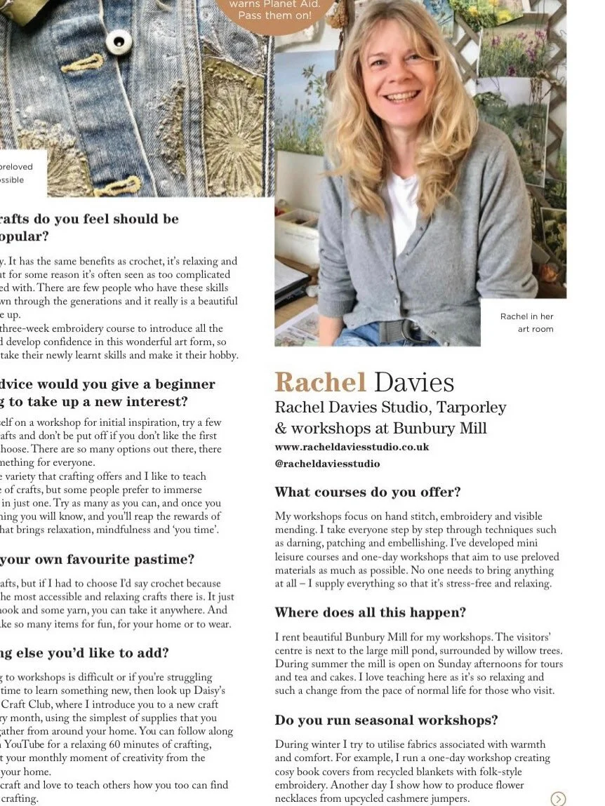 Shire magazine have featured me in their Jan/Feb edition, a lovely start to 2026! I discuss what inspires me, the fabulous @remix_creatives group who will be exhibiting @willowgalleryoswestry next September. And I talk about my mending and stitch wor
