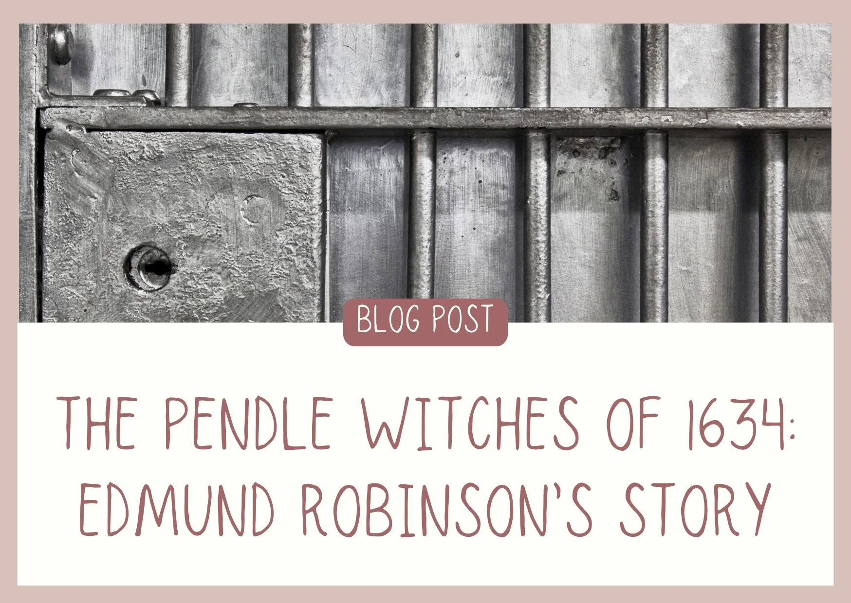 Image of a lock and cell bars with the blog title underneath.