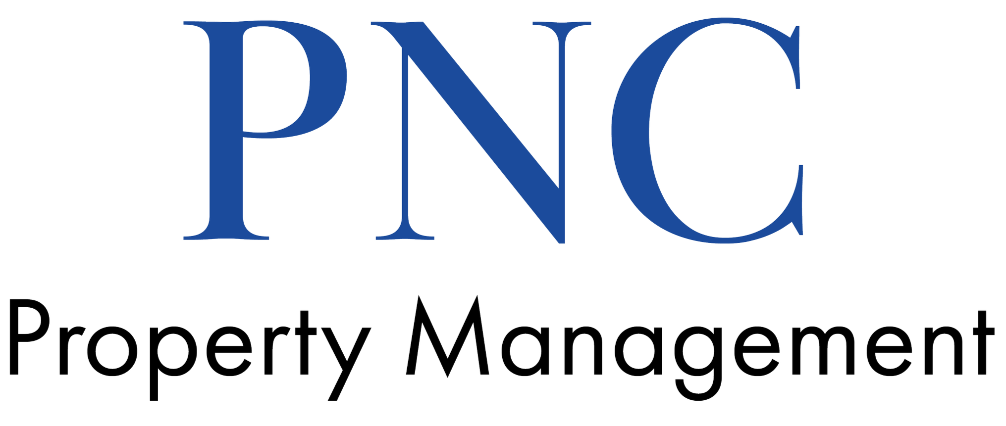 Pinc Property Management logo with the words "PINC" in large blue letters above "Property Management" in smaller black text.