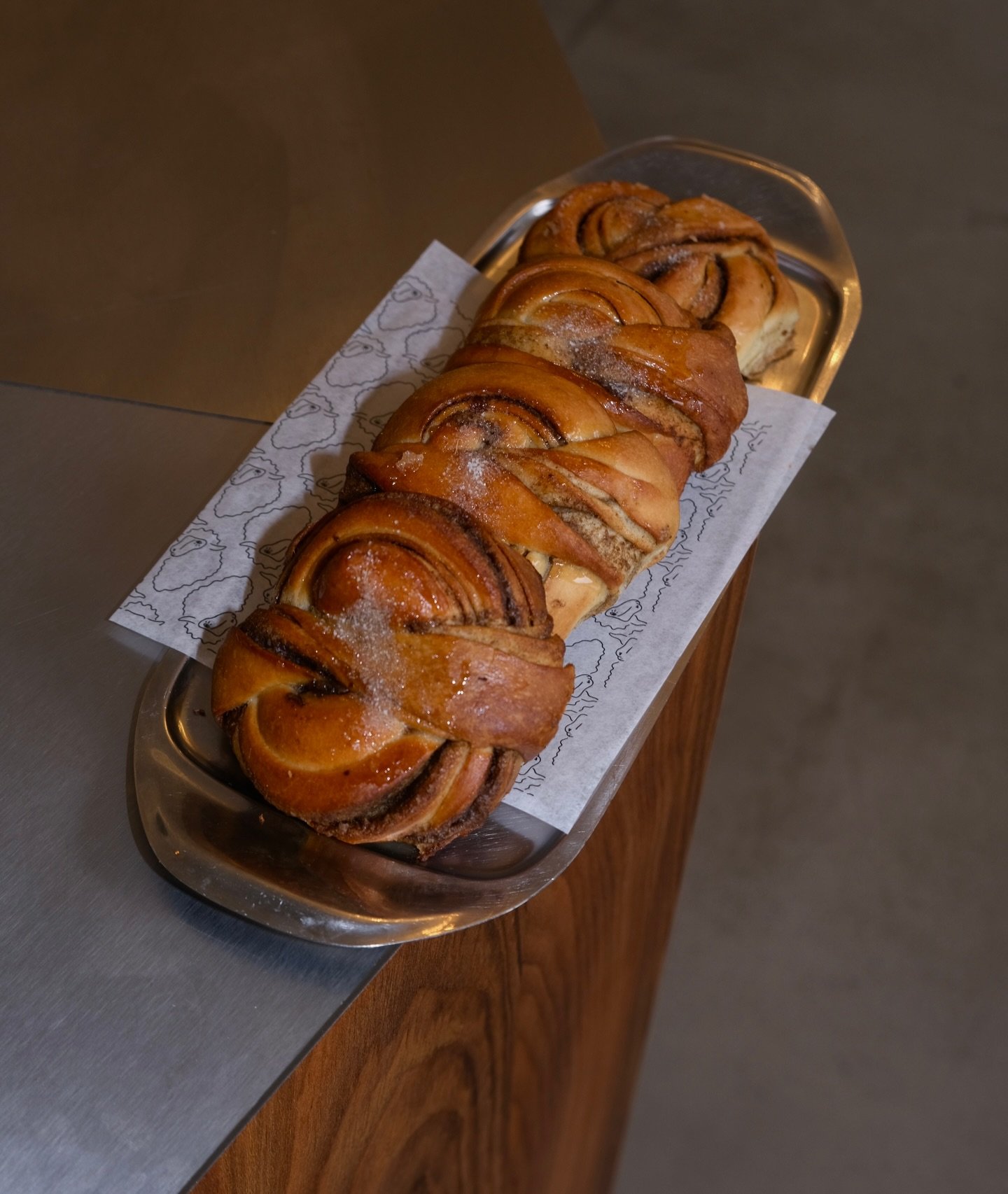 No caption needed:
Cardamom bun. Baked daily.