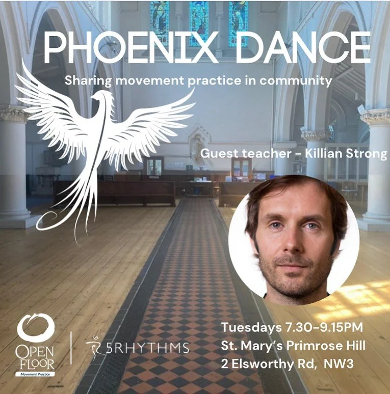 Killian is teaching Phoenix Dance this week. Come and find some space to move with and through life. In good company&hellip;and with good music. 

🐦&zwj;🔥 Phoenix Dance
Primrose Hill, Tuesday - 7.30-9.15PM

💒 St. Mary&rsquo;s Church Primrose Hill
