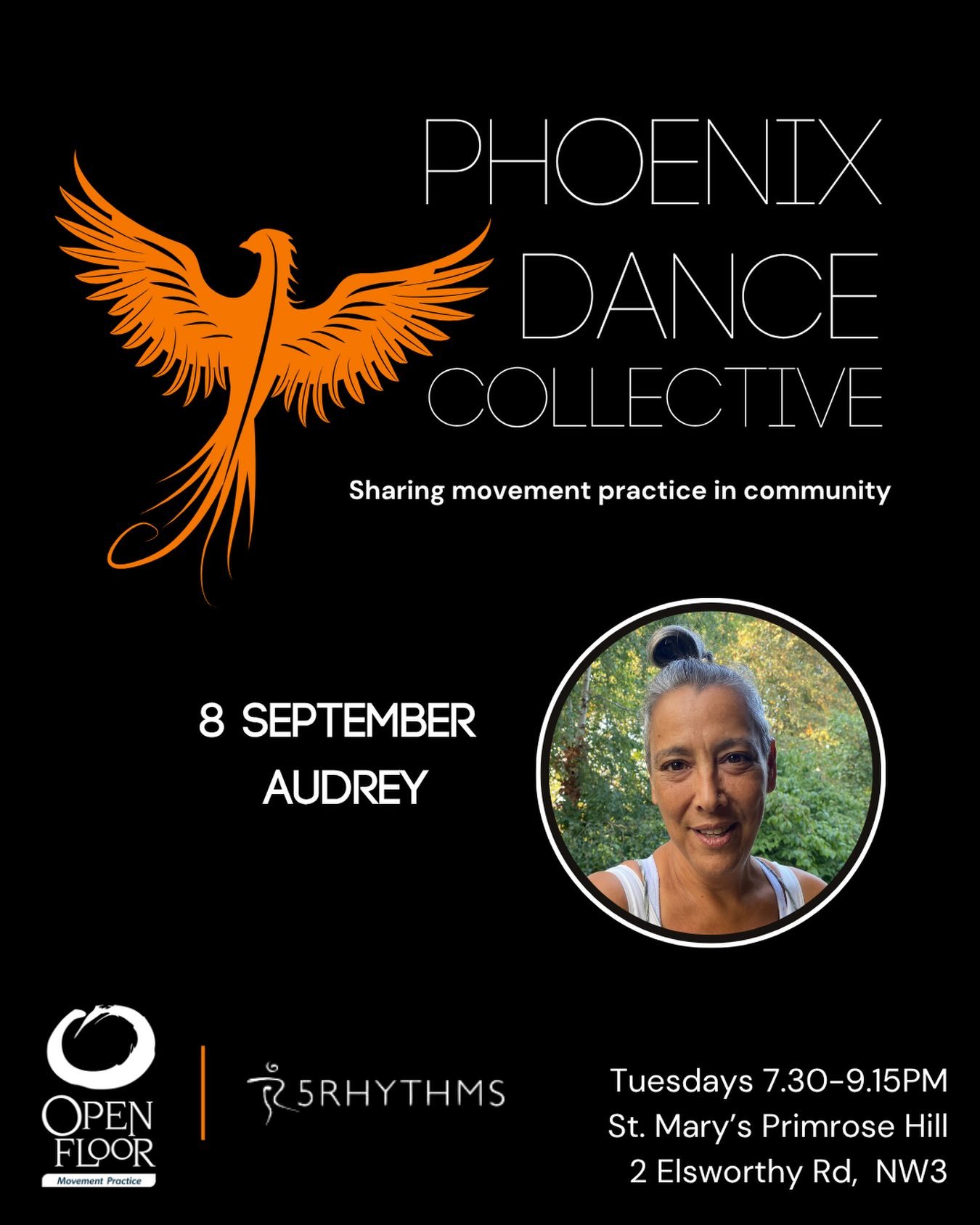 Join us on the Phoenix dance floor tomorrow for movement, connection and community. Audrey is holding the dance - everyBODY welcome, however you are showing up 🧡

🐦&zwj;🔥 Phoenix Dance
Primrose Hill, Tuesdays - 7.30-9.15PM

💒 St. Mary&rsquo;s Chu