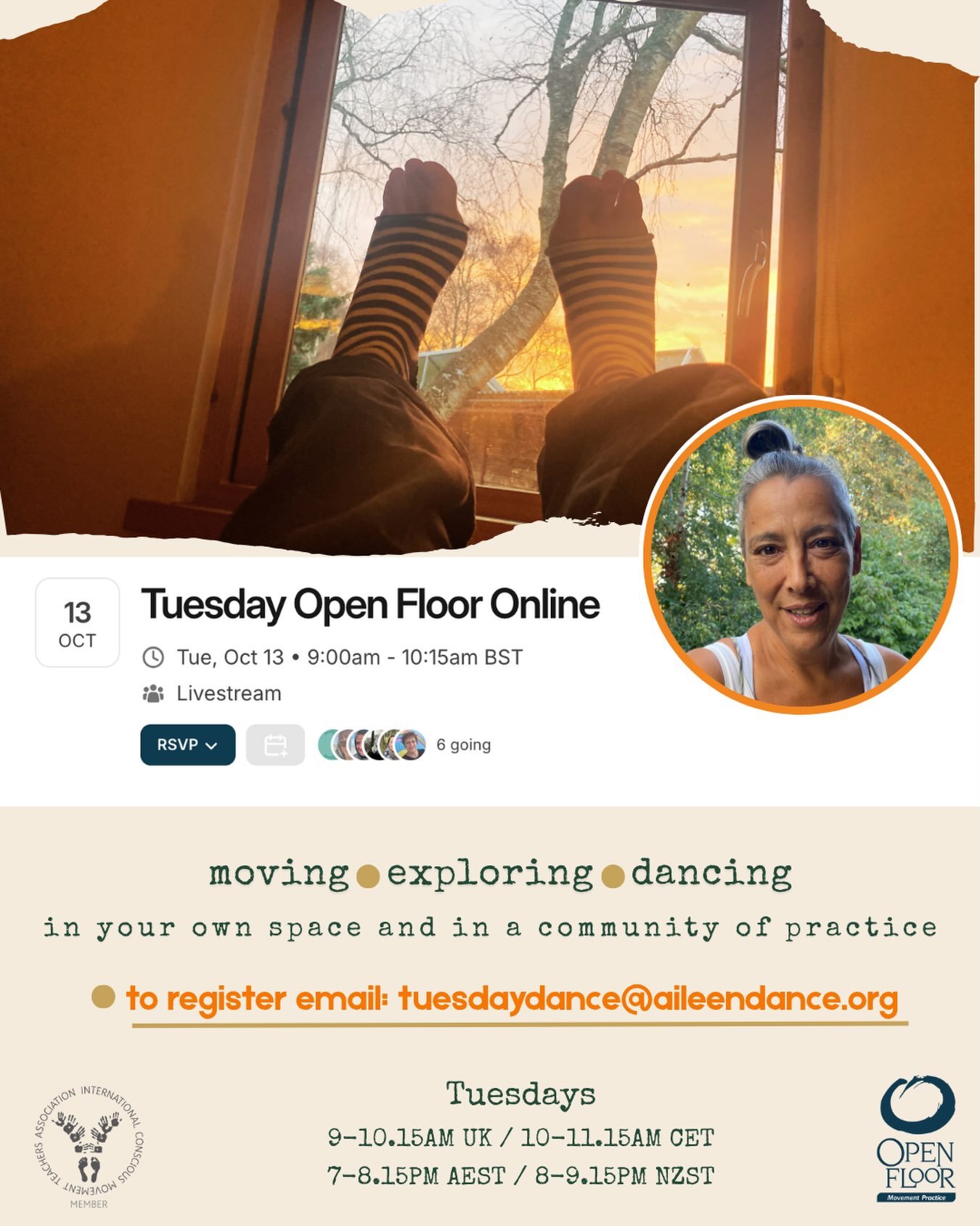Tuesday Online Dance
Moving - Exploring - Dancing
In your own space and in a community of practice

Clive James once said that &ldquo;Common sense and a sense of humour are the same thing moving at different speeds. A sense of humour is just common s