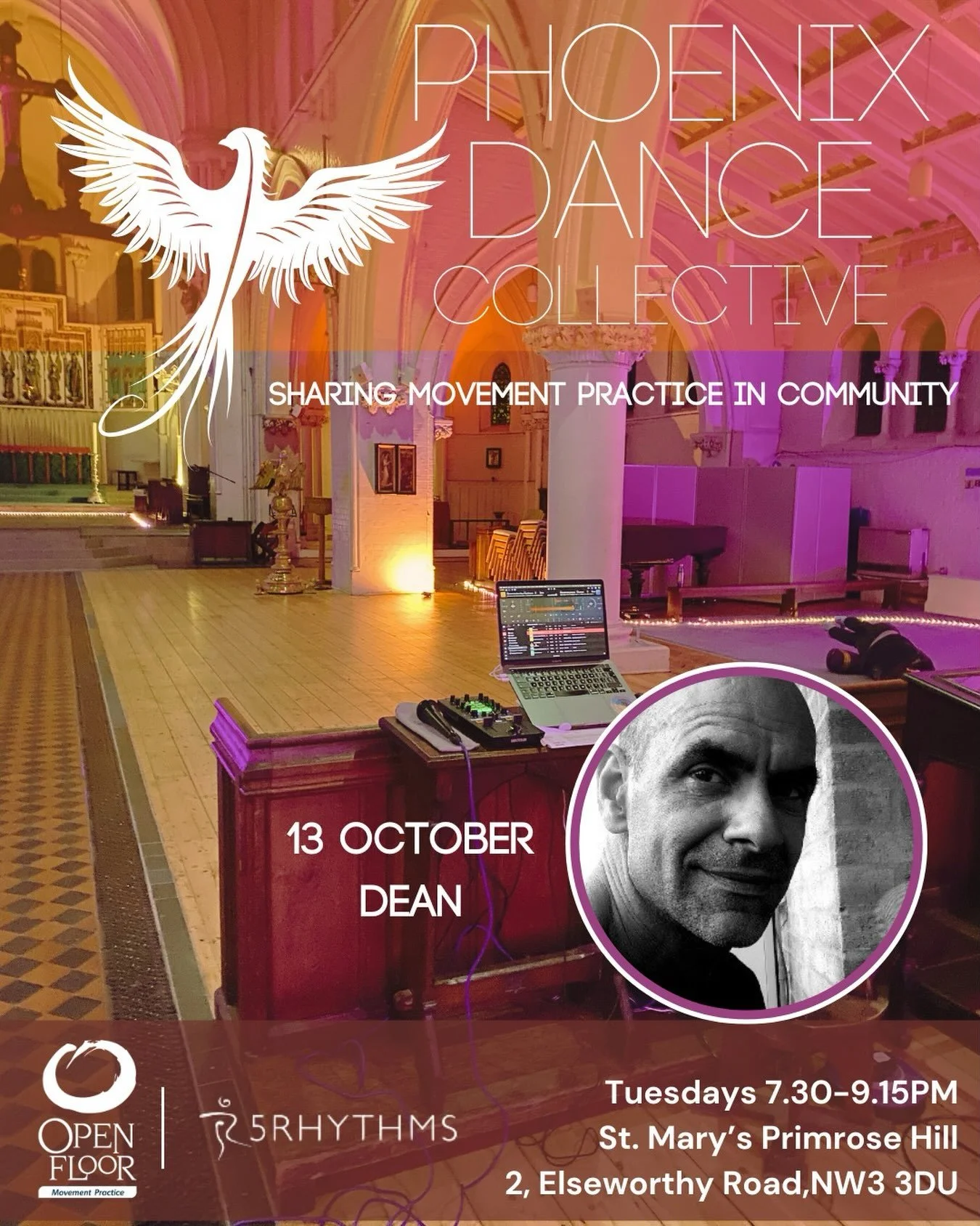 Dean Kayum is teaching this week. Join us on the Phoenix dance floor tomorrow. A welcoming space, a welcoming soundscape and a welcoming community. You&rsquo;re welcome, however you are 🧡

🐦&zwj;🔥 Phoenix Dance
Primrose Hill, Tuesdays - 7.30-9.15P