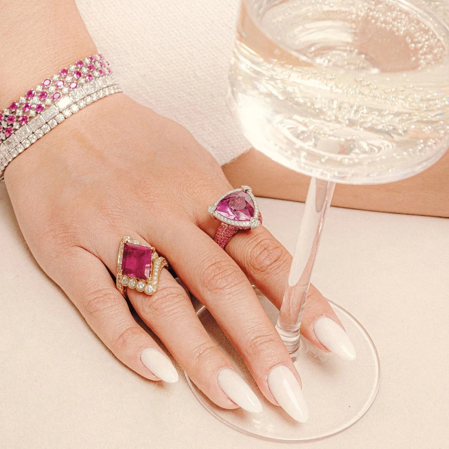 Pink Spinel Cocktail Ring