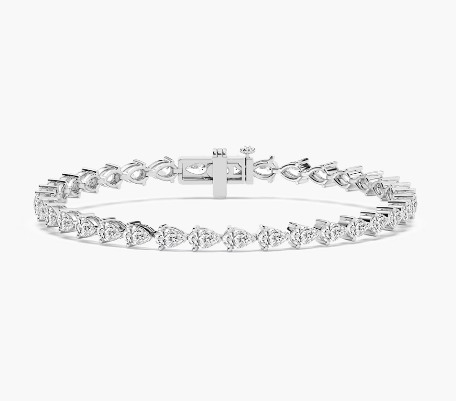 EAST-WEST PEAR TENNIS BRACELET