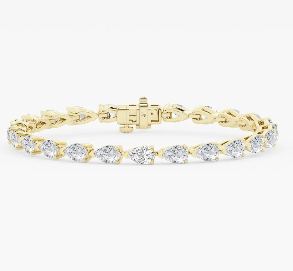 EAST-WEST PEAR TENNIS BRACELET