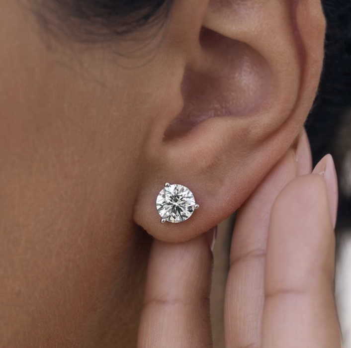 5.10 carat total weight lab studs