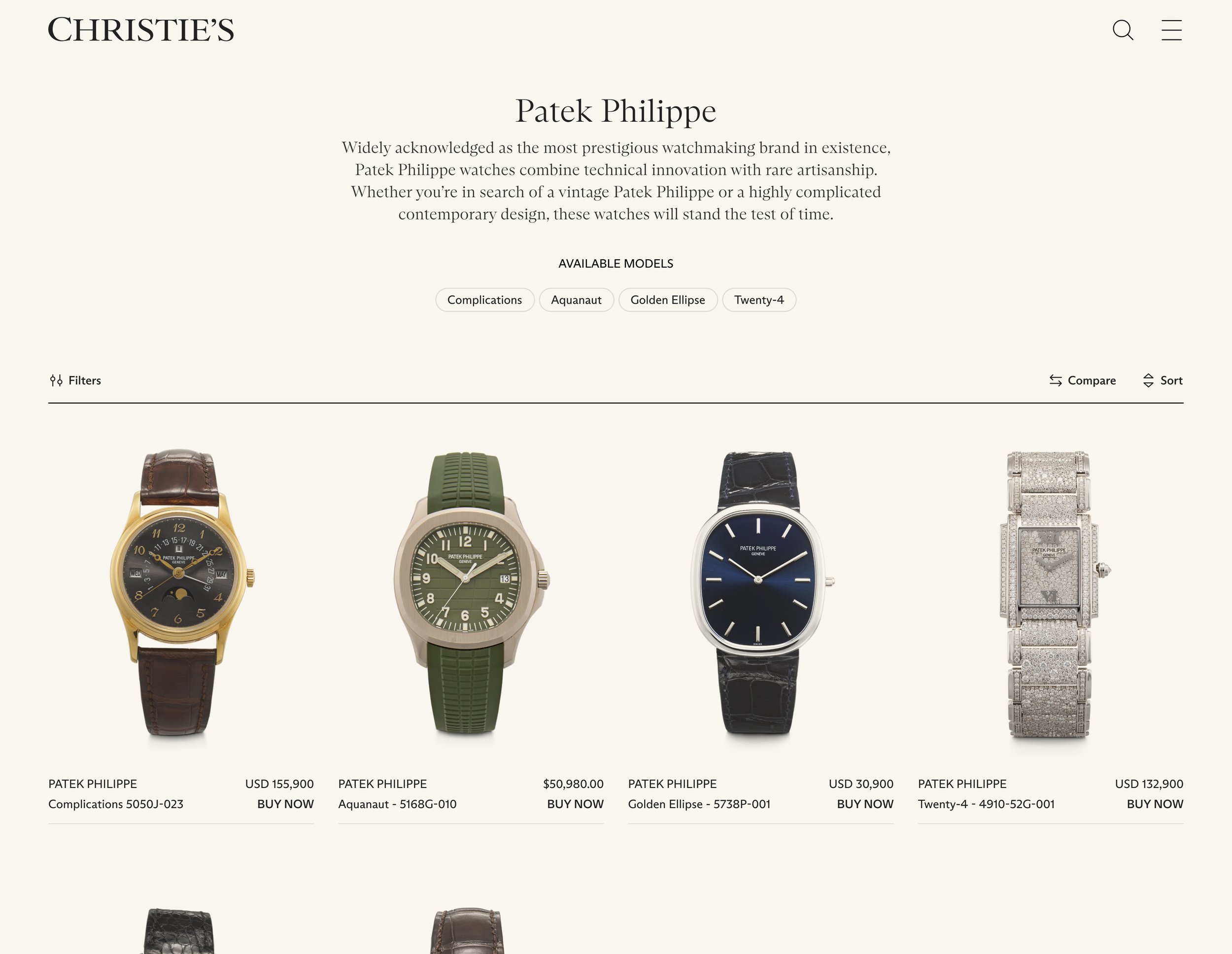 Figma wireframe of brand page with standardised content structure