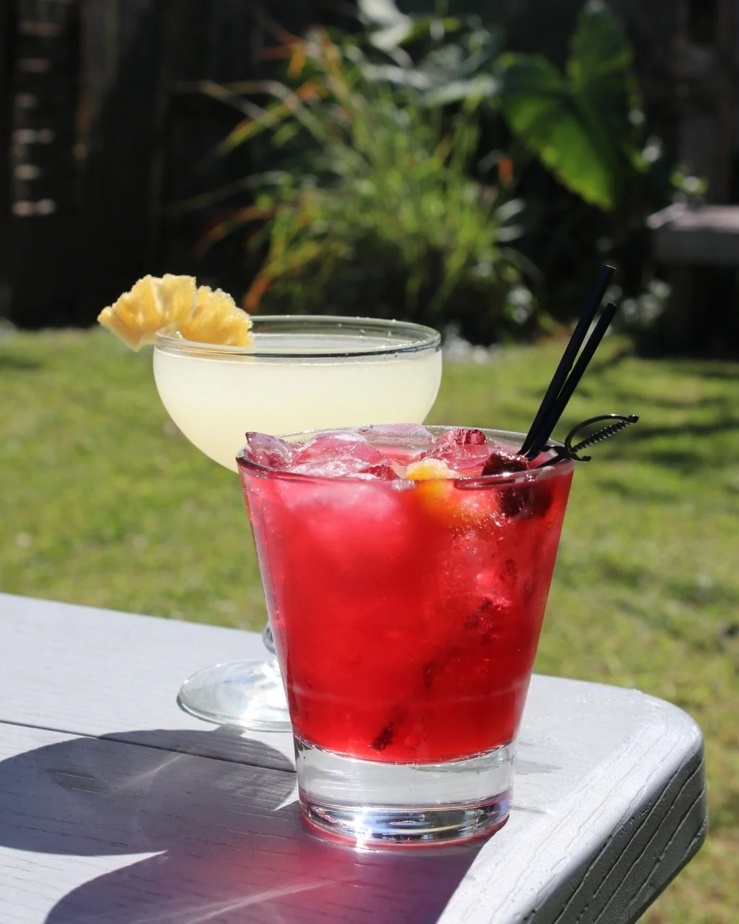 TWO NEW COCKTAILS! 

🐚Shell Beach Sour🐚 Gin, Dark Cherry, Hibiscus &amp; Lemon.  With homemade candied oranges and booze soaked cherries🧨

🐊Delacroix Daiquiri🐊 Rum, Pineapple, Lime, Basil. Topped with a perfectly dehydrated pineapple🍍

And if y