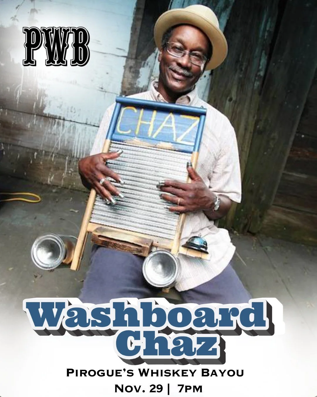 This Saturday! Come enjoy Washboard Chaz in the backyard! This the last show in the backyard this fall, so come enjoy!

@eatoscar  will be cooking til 11pm!