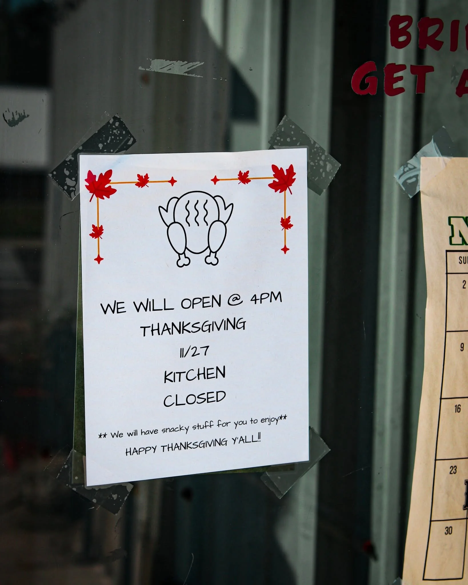 🦃WE'LL BE OPENING AT 4PM TOMORROW FOR YOU TURKEYS🦃

Misty will be behind the bar serving you up smiles and beers!