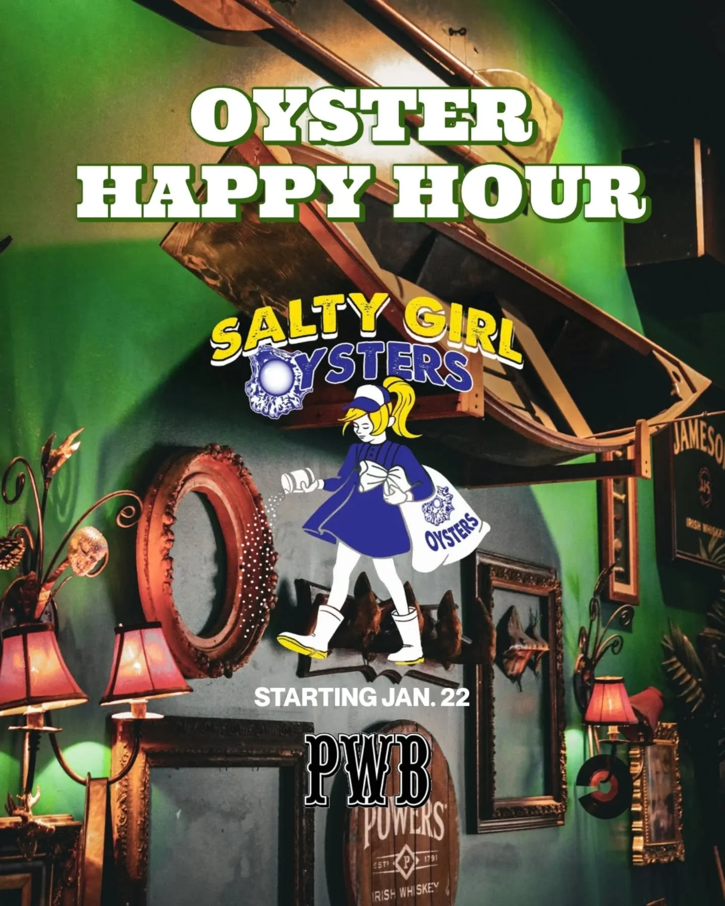 📣Announcing! OYSTER HAPPY HOUR! w/ @saltygirloysters

✨Starting January 22 &amp; 23, Salty Girl will be serving up Raw and Chargrilled from 5-7pm.✨

💵$1 Raw and $1.50 Chargrilled. Come get you some!

More info to come!