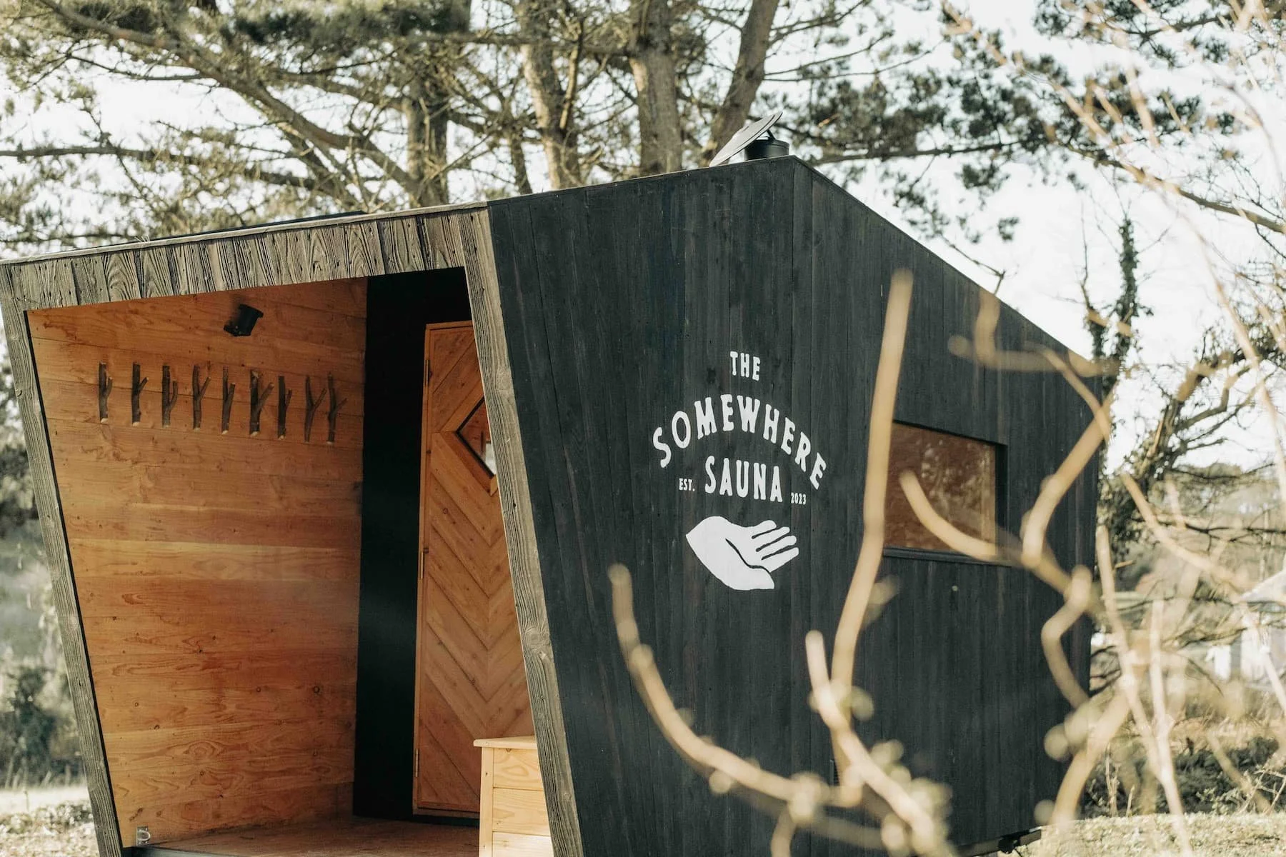 Custom fixed outdoor sauna in Cornwall