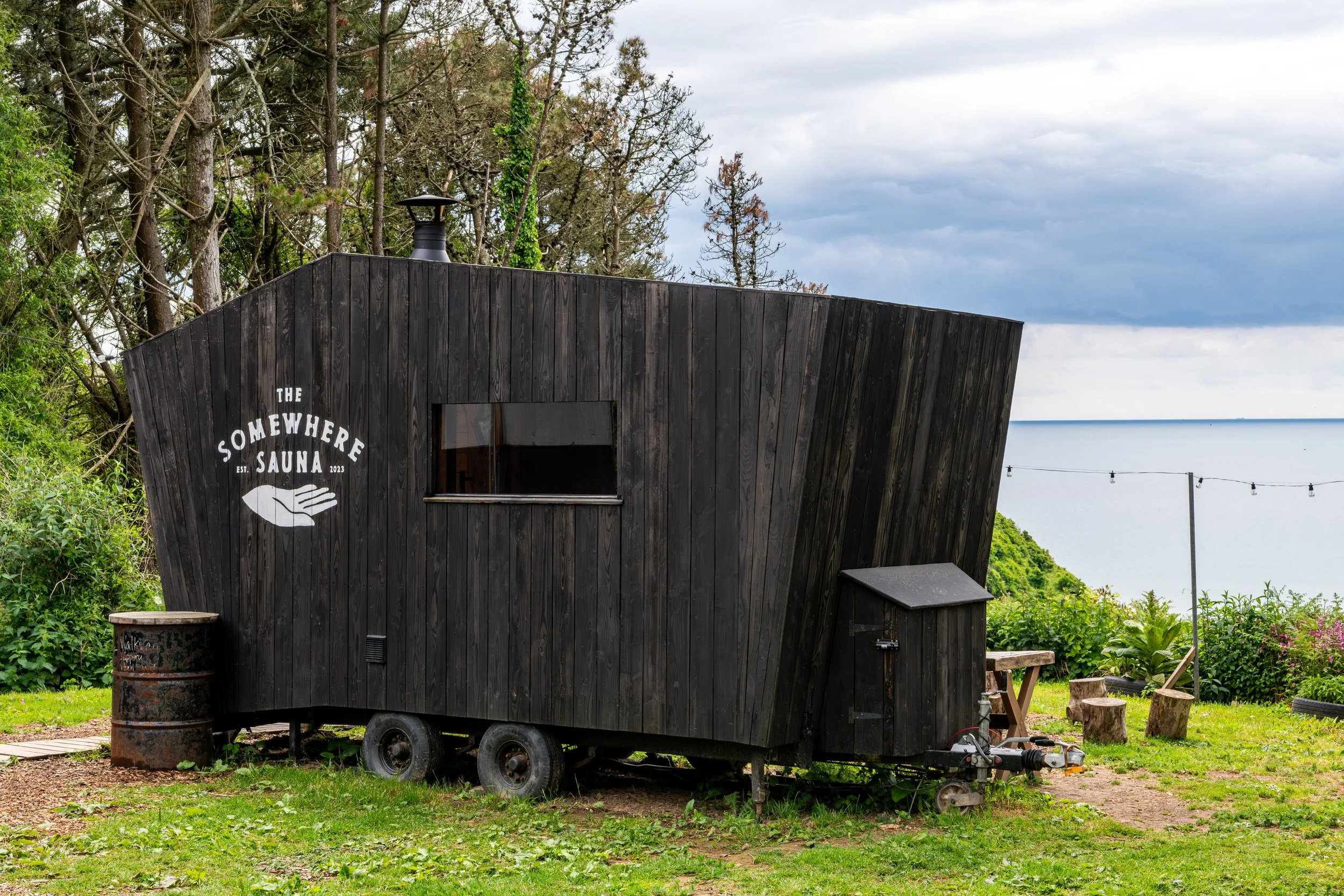 Custom mobile sauna in Mothecombe